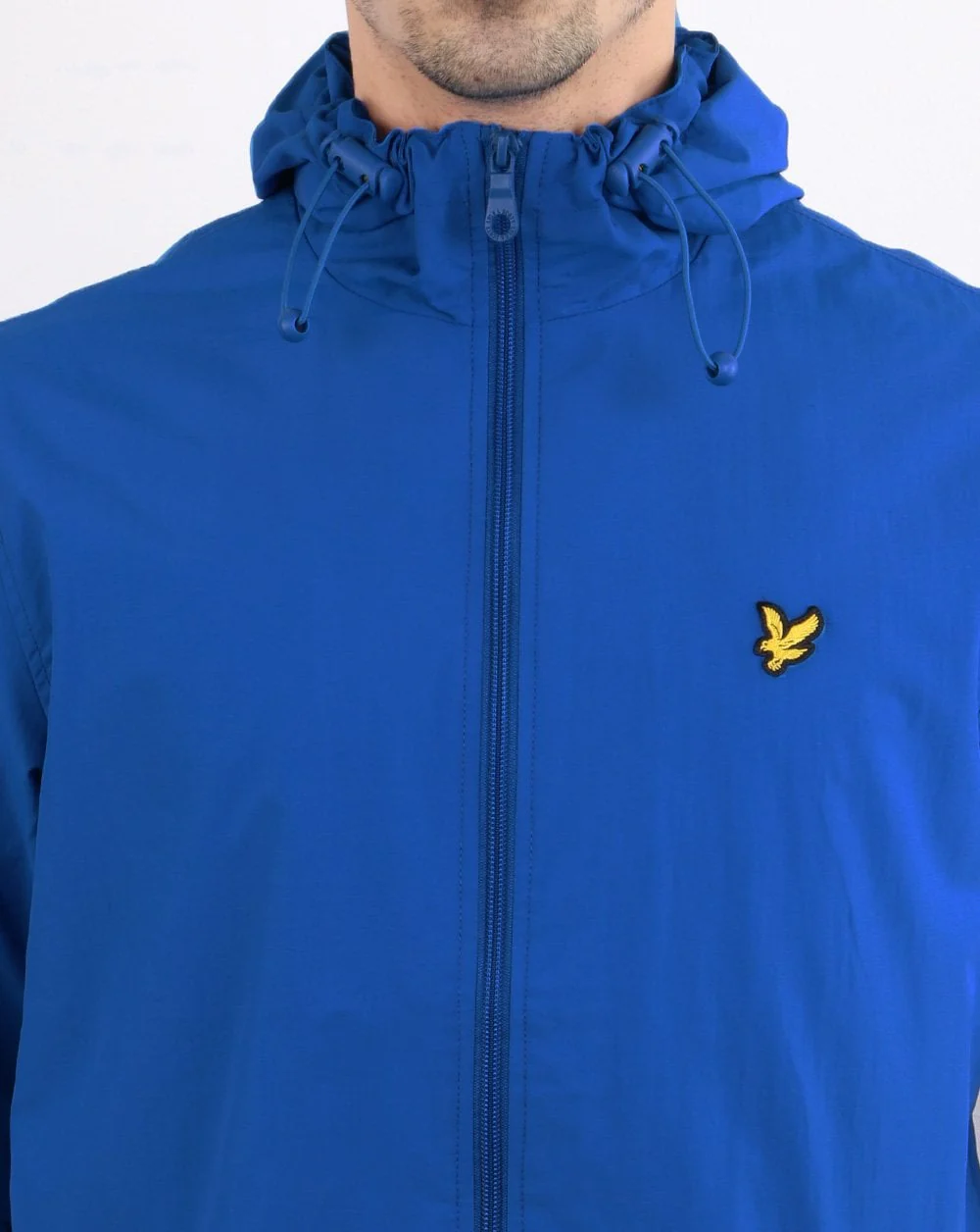 Lyle And Scott Zip Through Hooded Jacket Cobalt Blue - Image 3