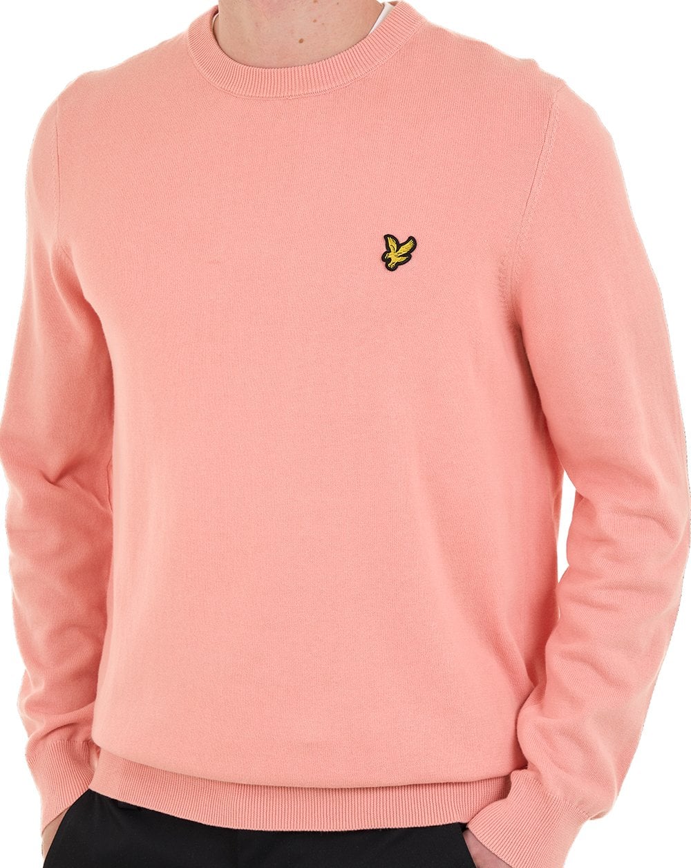 Lyle & Scott Cotton Crew Neck Jumper Pink - Image 2