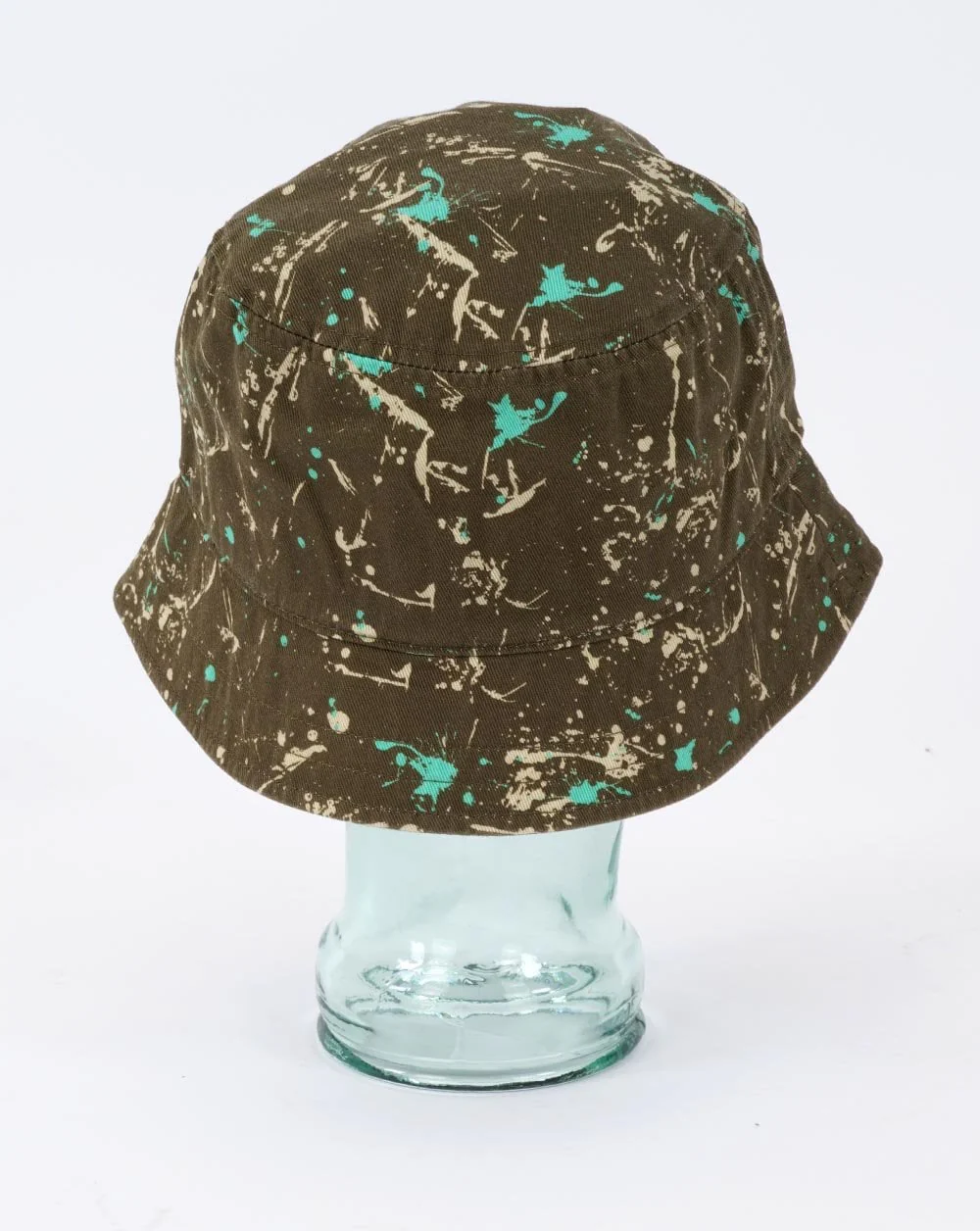 Lyle & Scott Cotton Twill Bucket Hat Splatter Olive - Image 3
