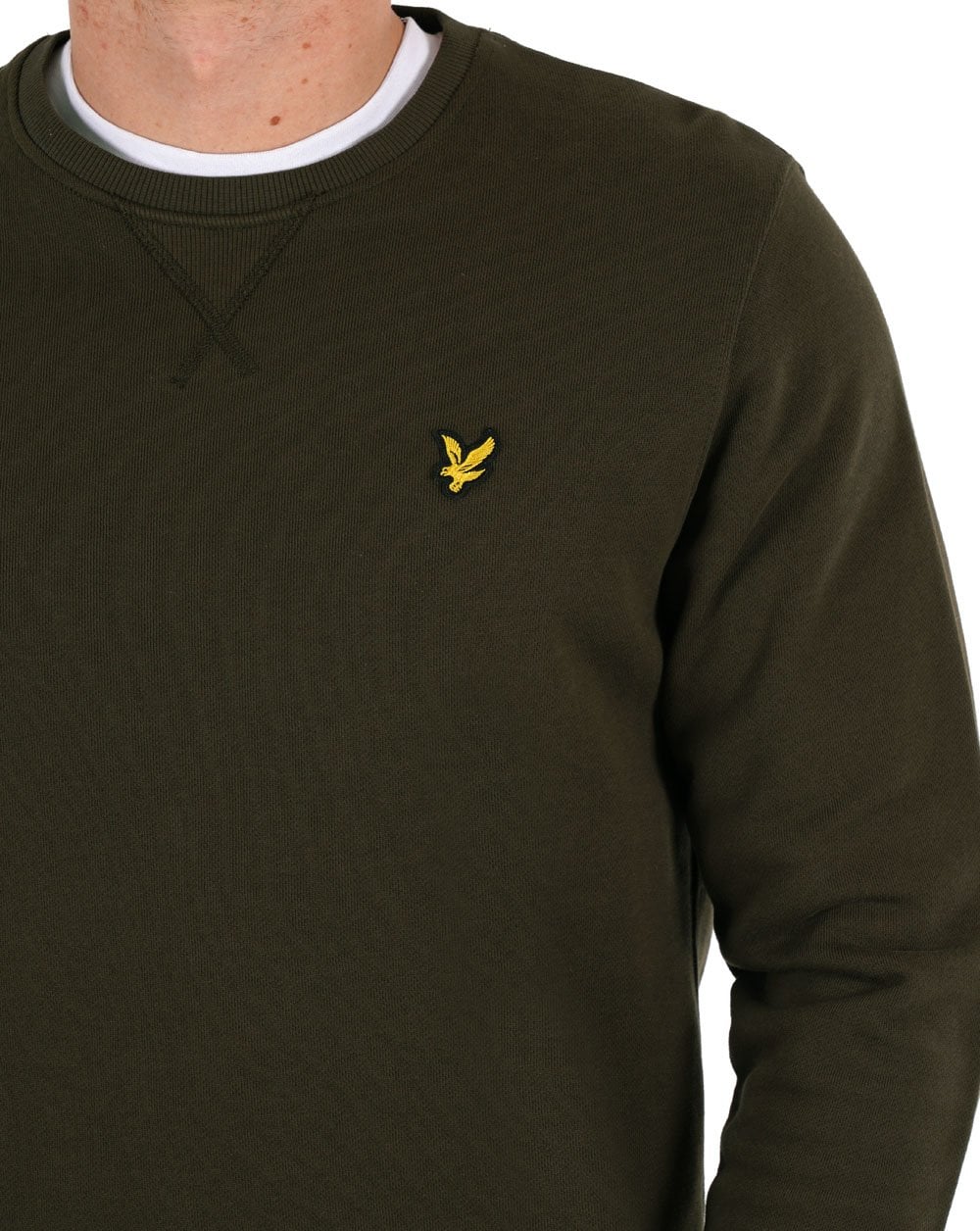 Lyle & Scott Crew Neck Sweatshirt Olive - Image 2