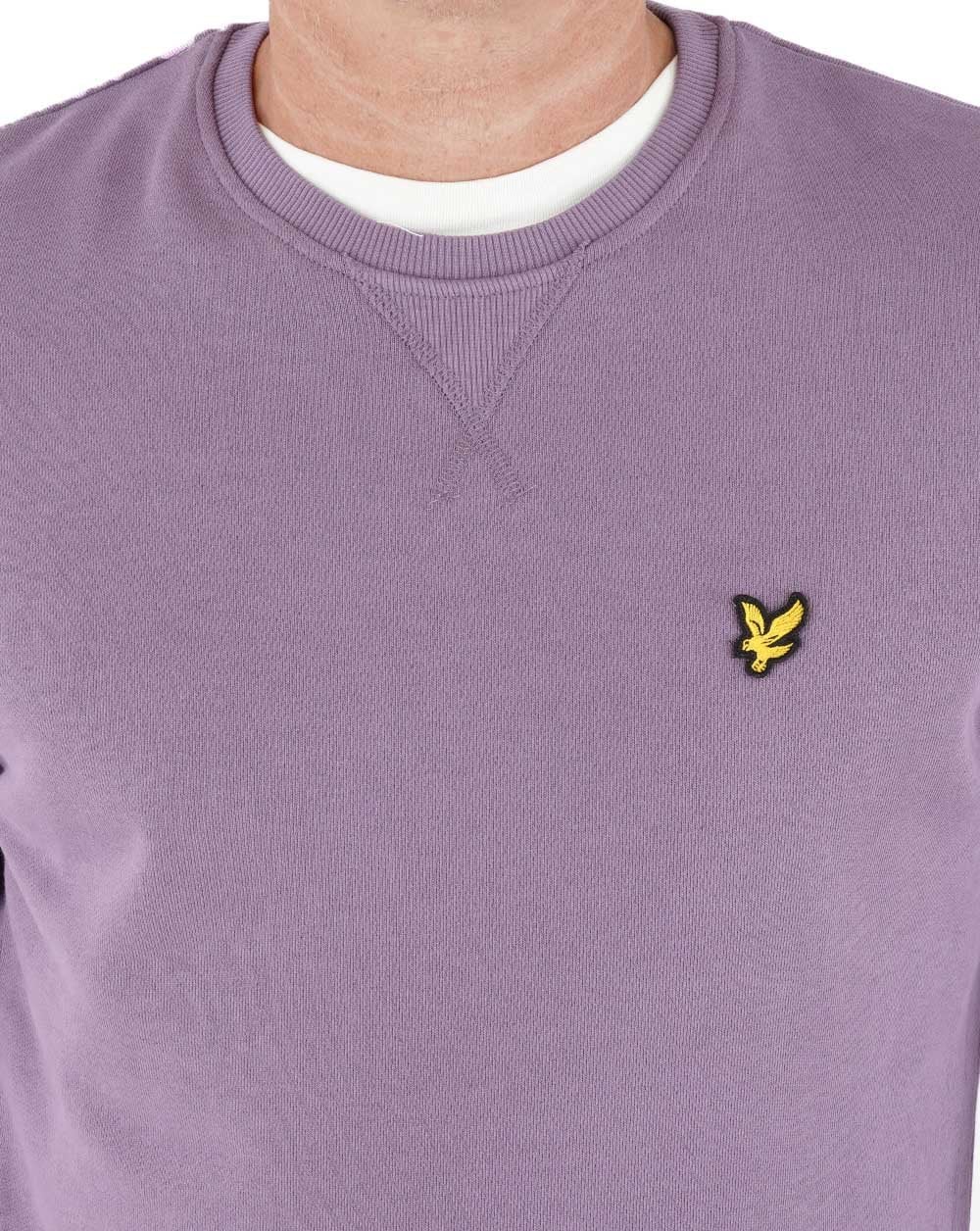 Lyle & Scott Crew Neck Sweatshirt Purple - Image 2