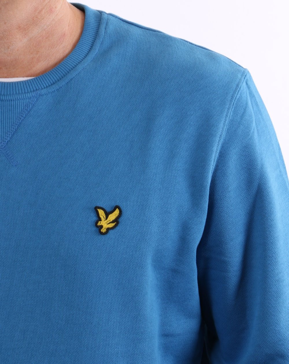Lyle & Scott Crew Neck Sweatshirt Yale Blue - Image 3