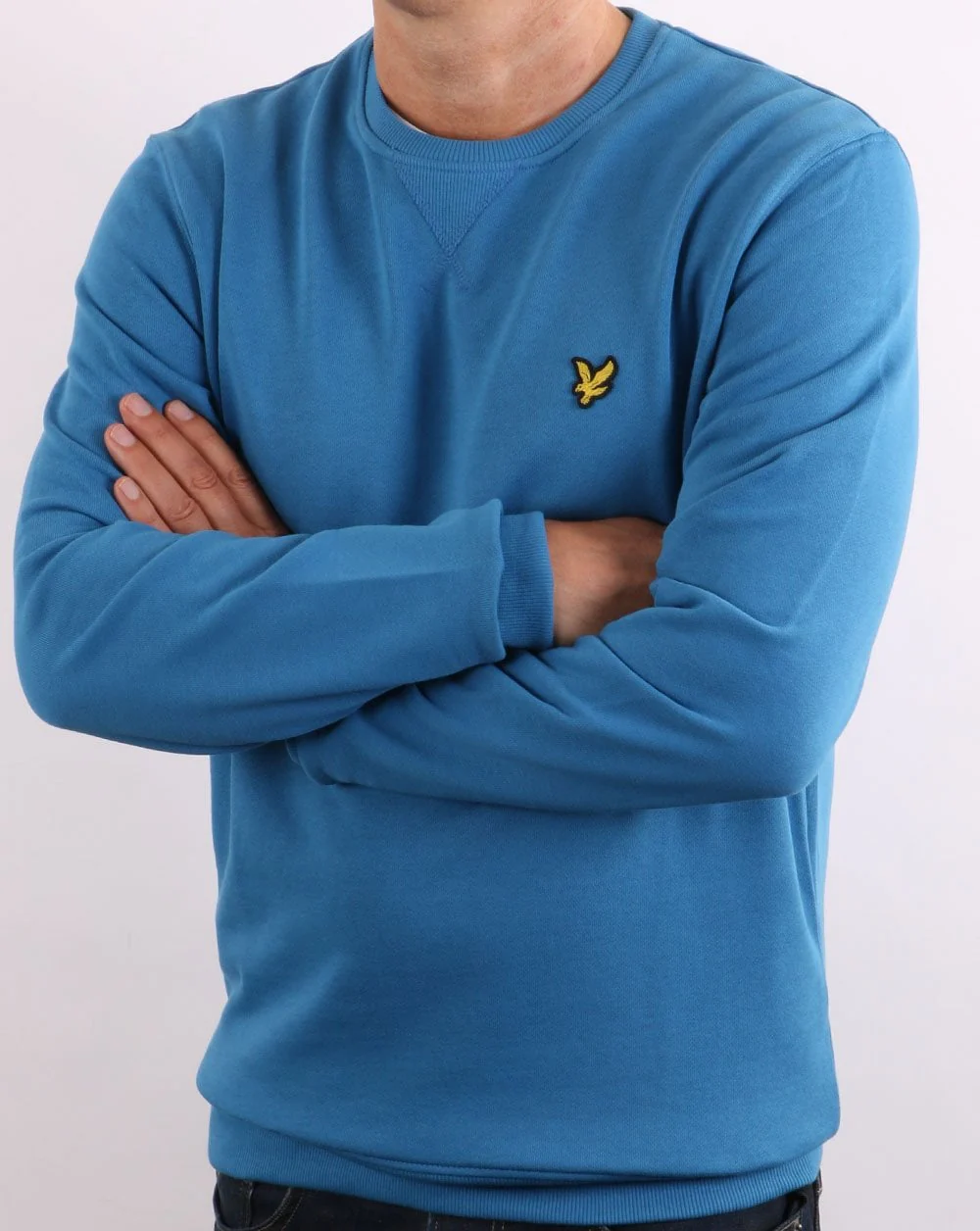 Lyle & Scott Crew Neck Sweatshirt Yale Blue - Image 4