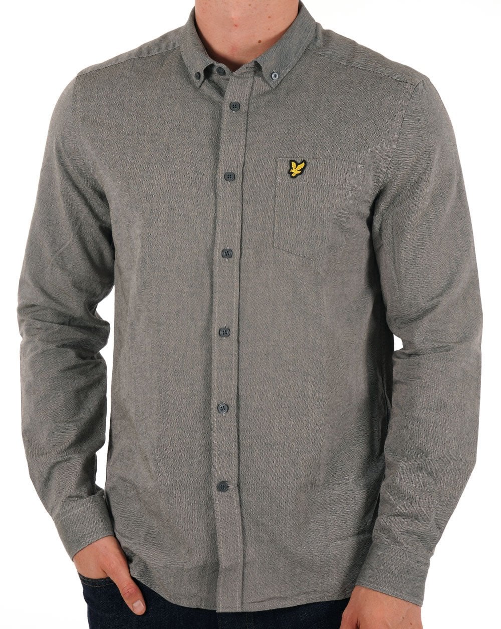 Lyle & Scott Lightweight Oxford Shirt Cove/Mountain Moss - Image 3