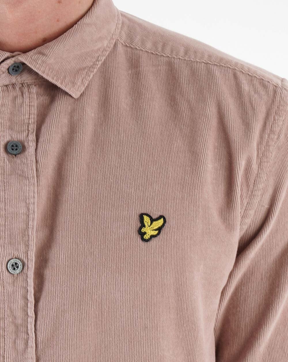 Lyle & Scott Needle Cord Shirt Mauve Dusk - Image 2