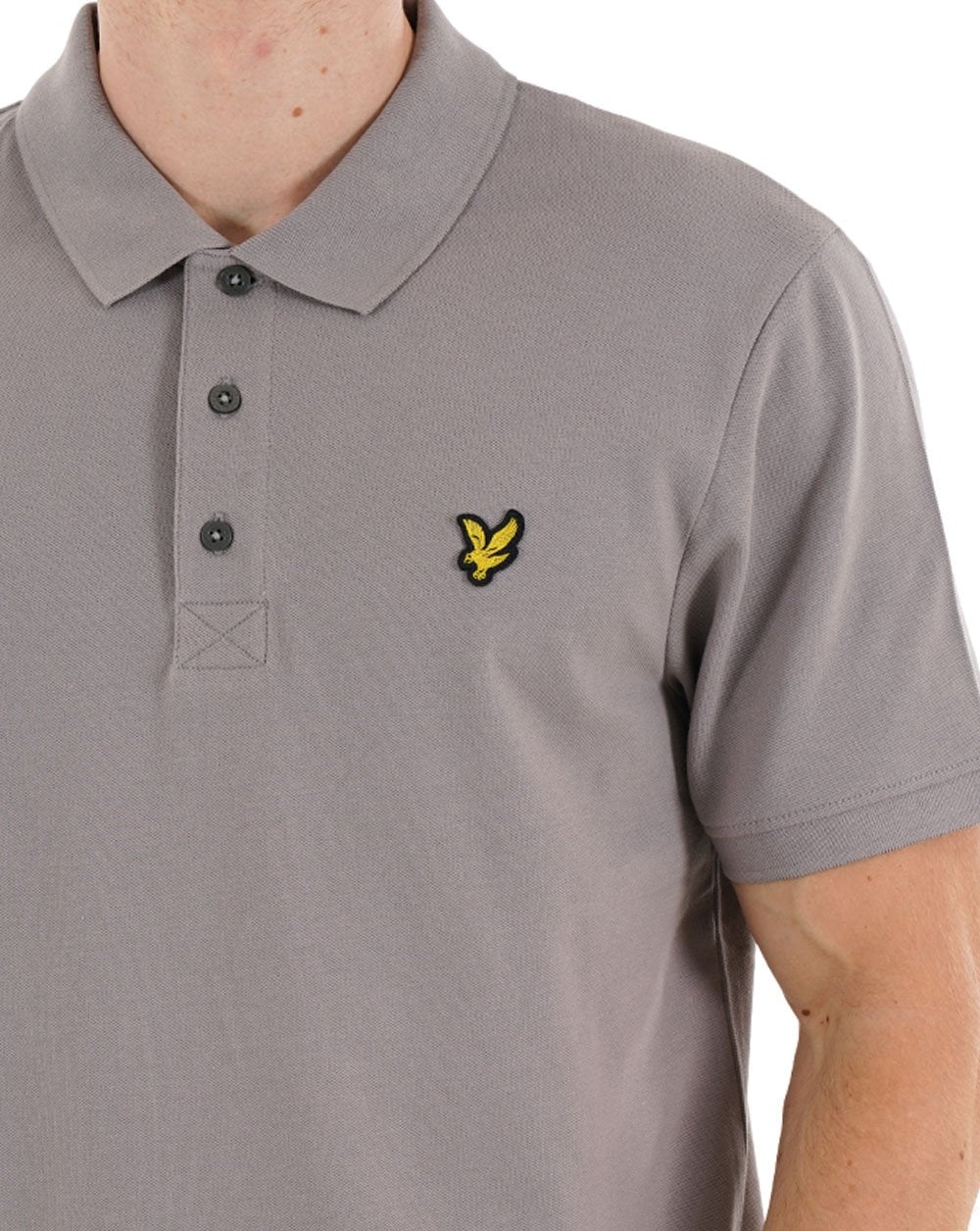 Lyle & Scott Plain Polo Shirt Gull Grey - Image 2