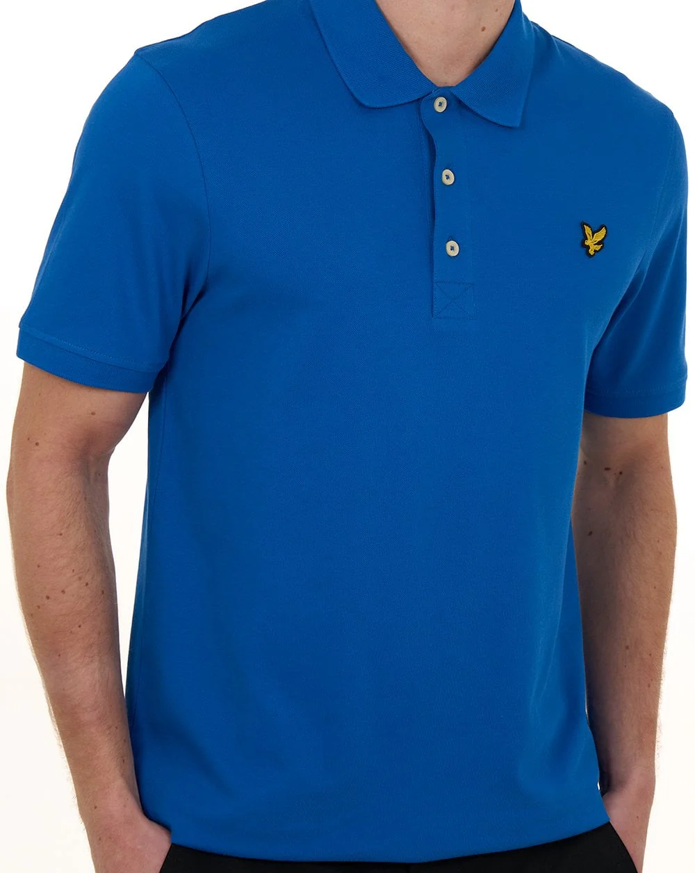 Lyle & Scott Plain Polo Shirt Lucid Blue - Image 3
