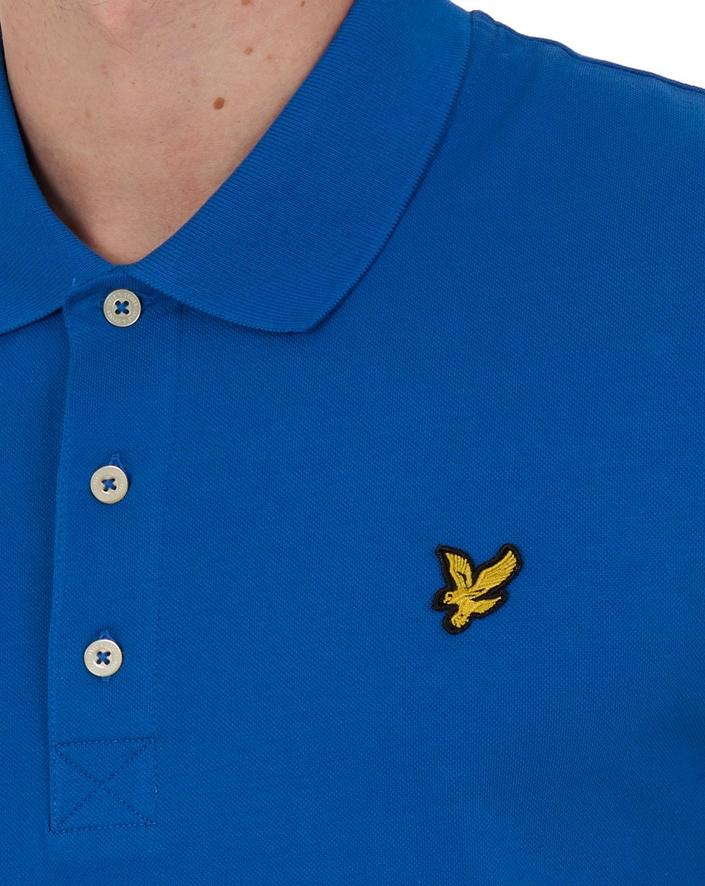 Lyle & Scott Plain Polo Shirt Lucid Blue - Image 4