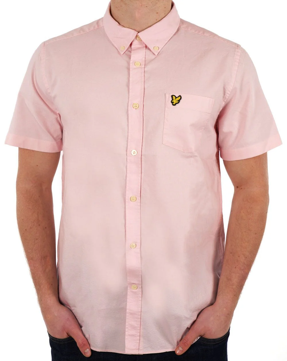 Lyle & Scott Short Sleeve Oxford Shirt Light Pink