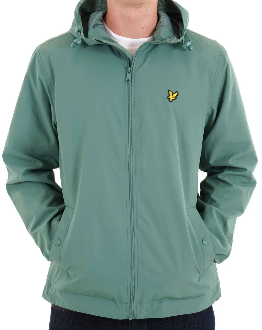 Lyle & Scott Zip Through Hooded Jacket Agave Green - Image 2