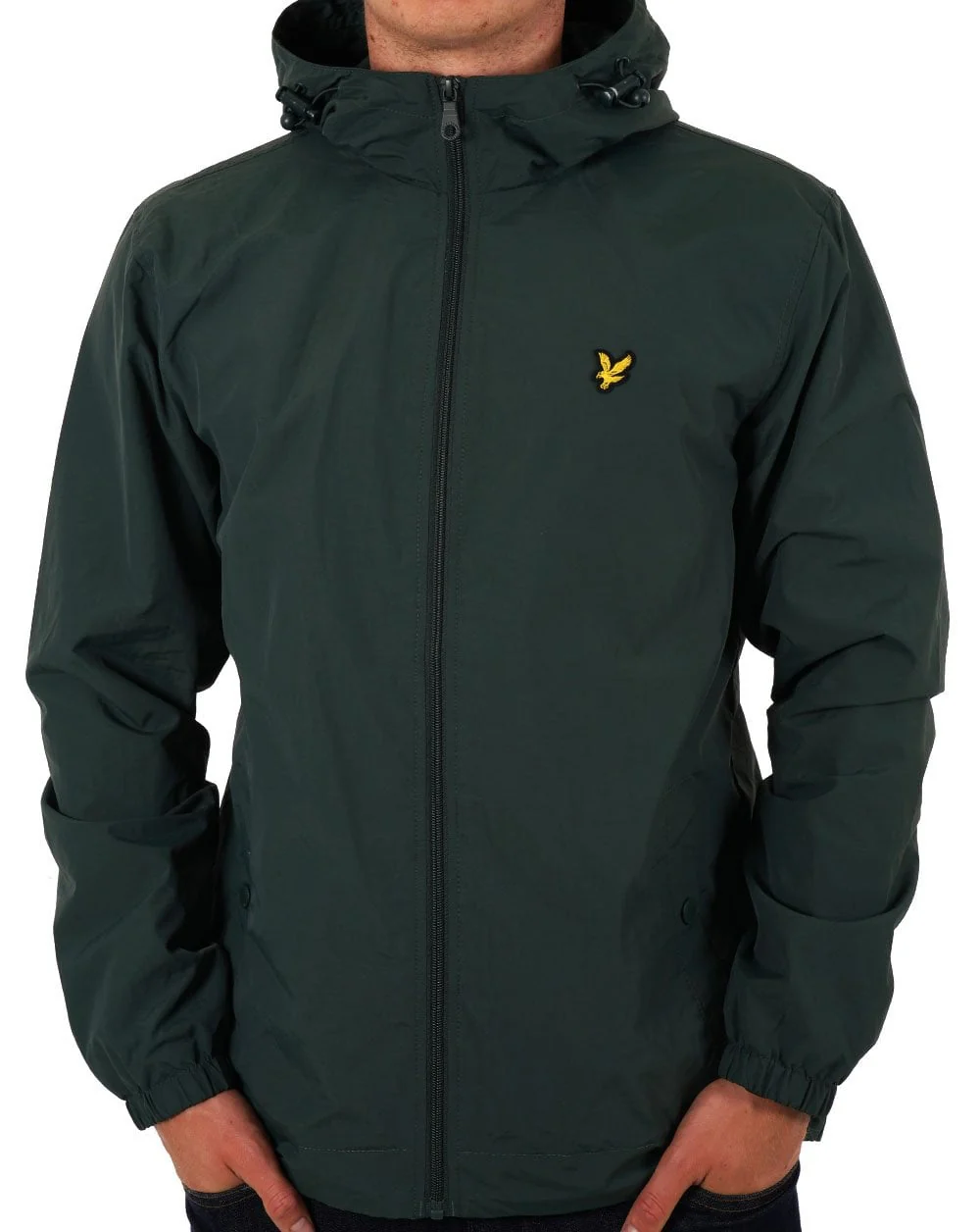 Lyle & Scott Zip Through Hooded Jacket Dk Green