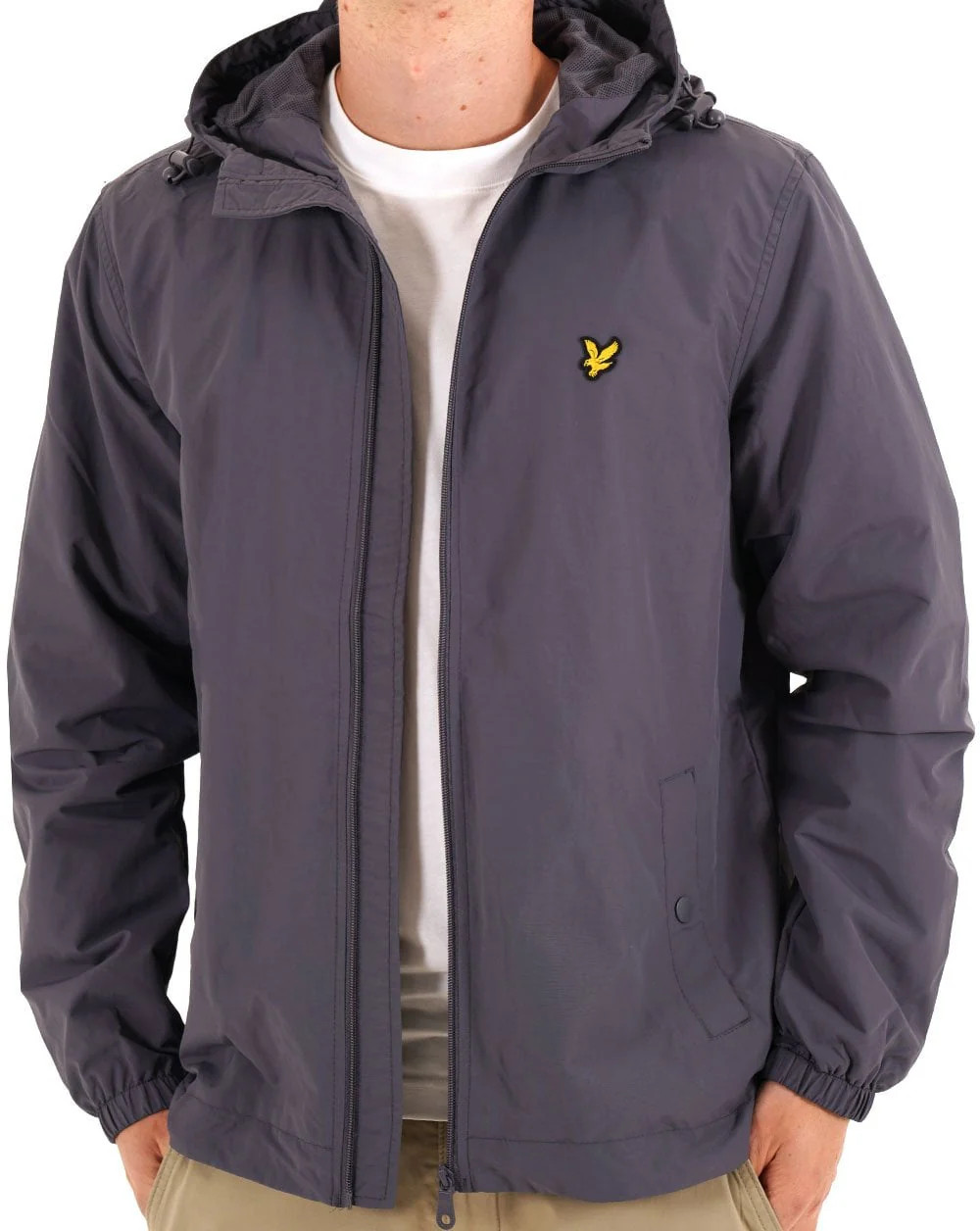 Lyle & Scott Zip Through Hooded Jacket Graystone - Image 3