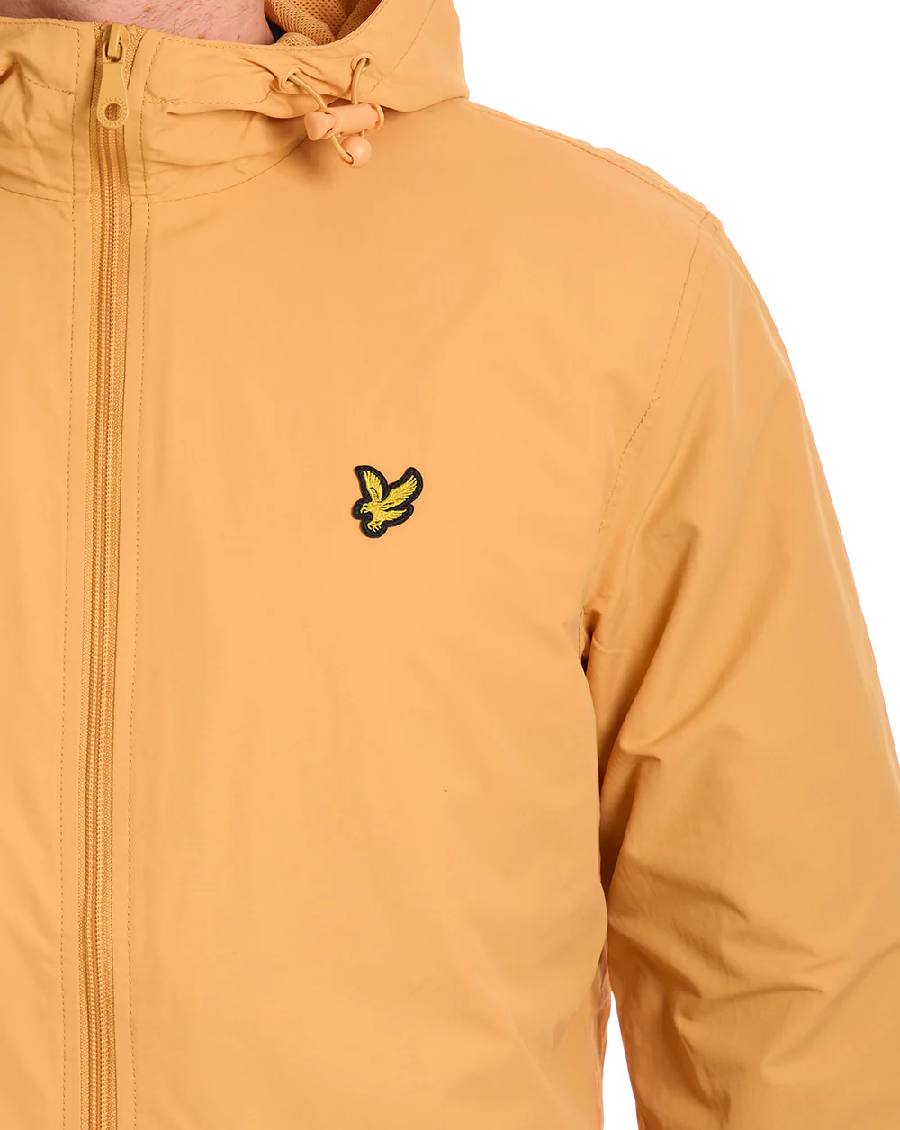Lyle & Scott Zip Through Hooded Jacket Light Orange - Image 3