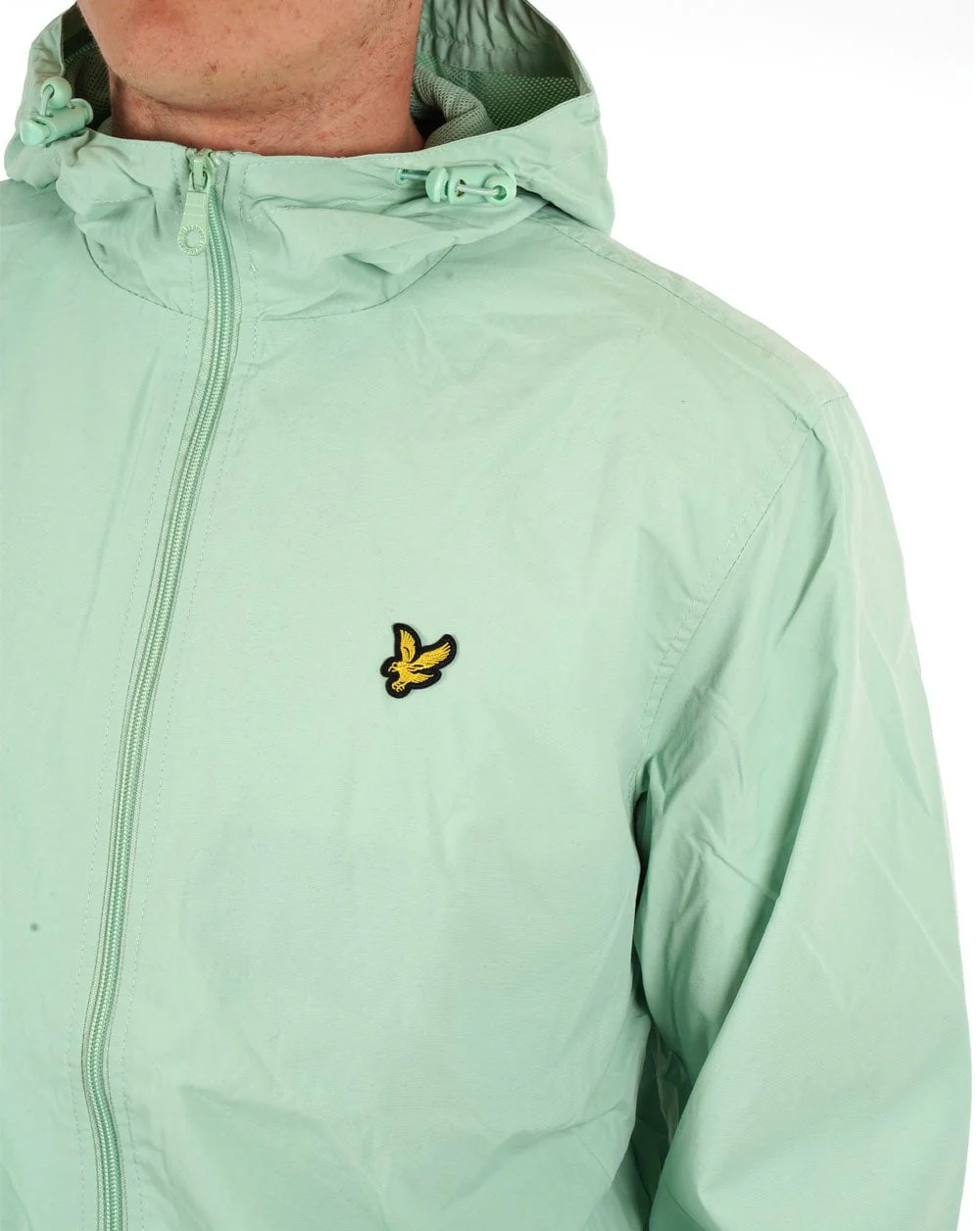 Lyle & Scott Zip Through Hooded Jacket Pastel Green - Image 2