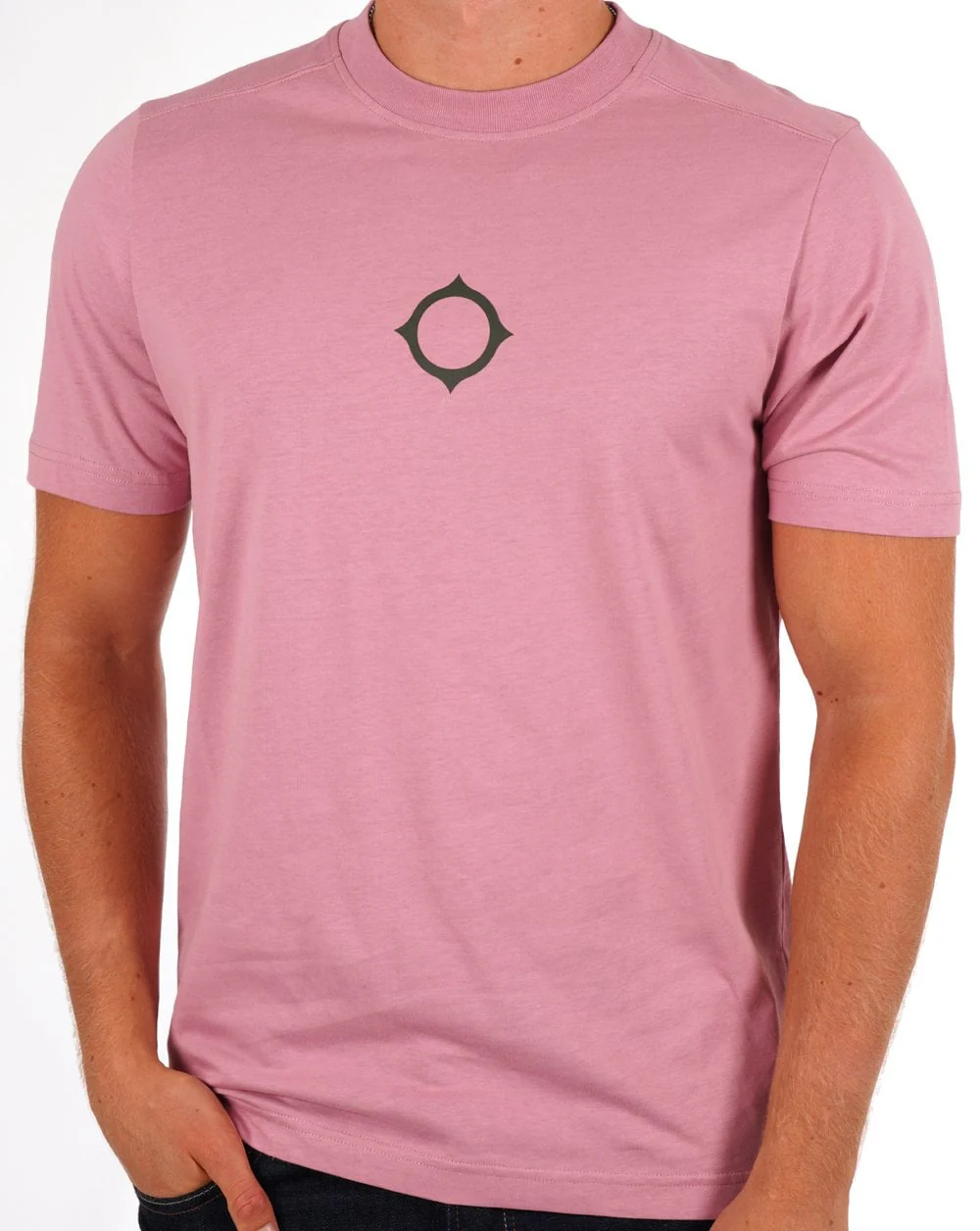 Ma.strum Compass Print T-shirt Dark Pink - Image 3