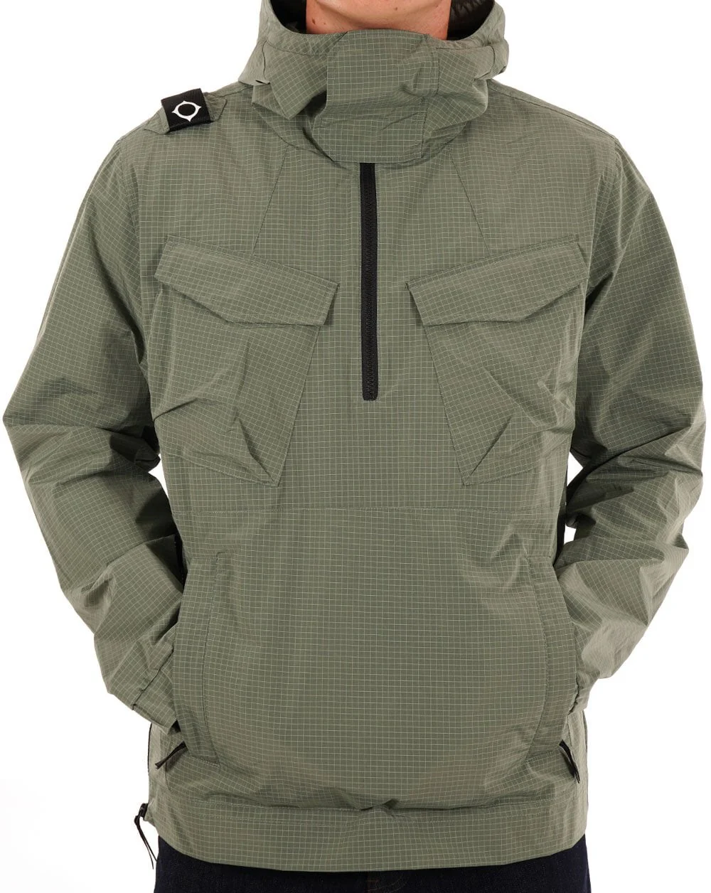 Ma.strum Nylon Grid Smock Loden Forest - Image 2