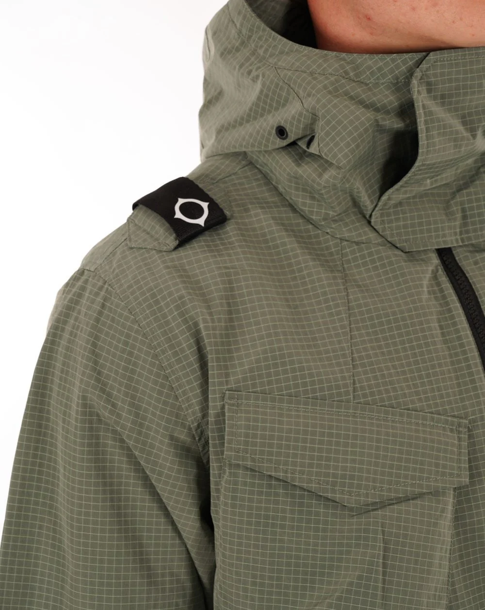 Ma.strum Nylon Grid Smock Loden Forest - Image 3