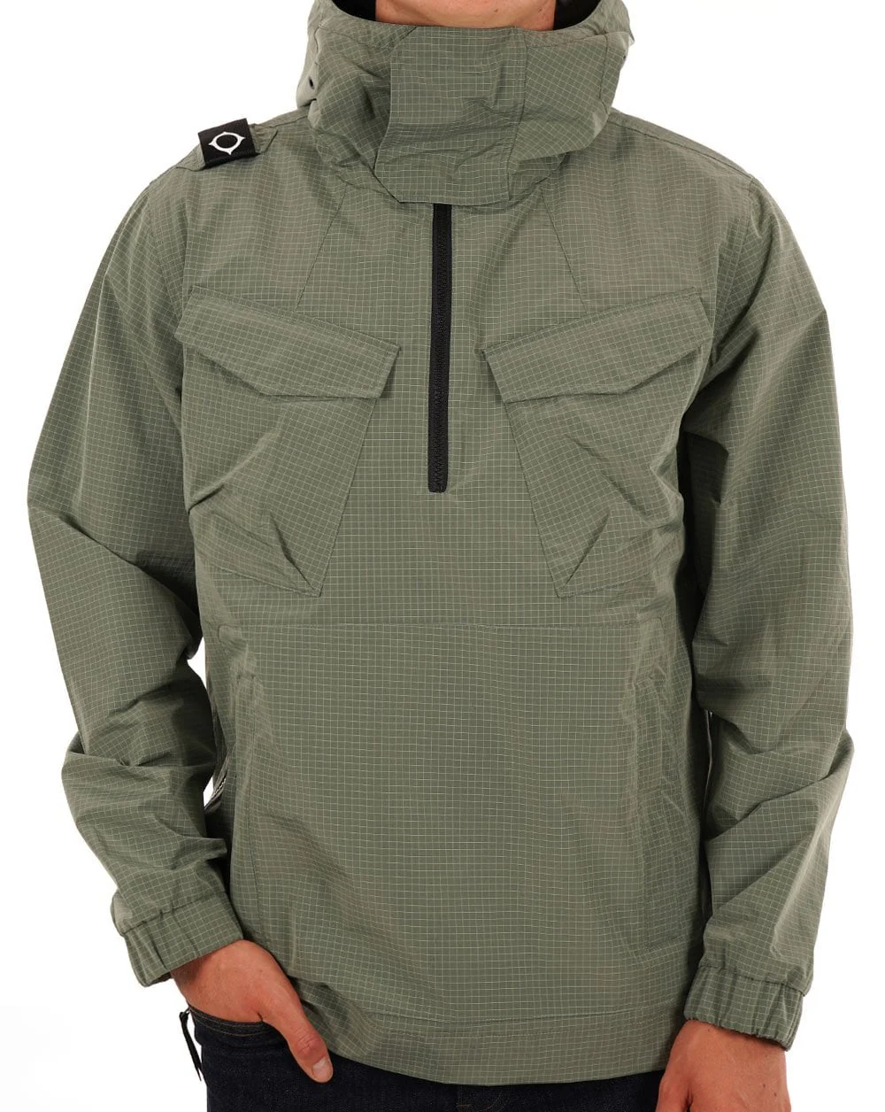 Ma.strum Nylon Grid Smock Loden Forest - Image 4