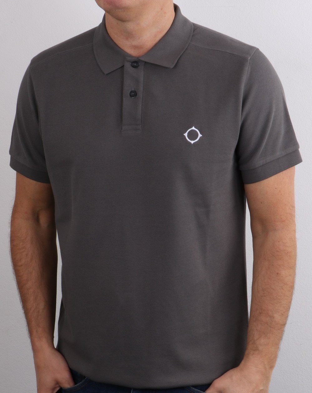 Ma.strum Pique Polo Dark Slate