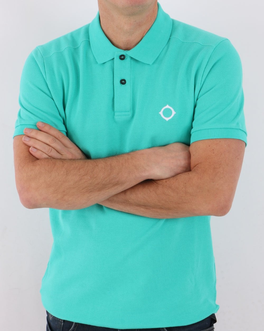 MA.STRUM Pique Polo Turquoise - Image 3