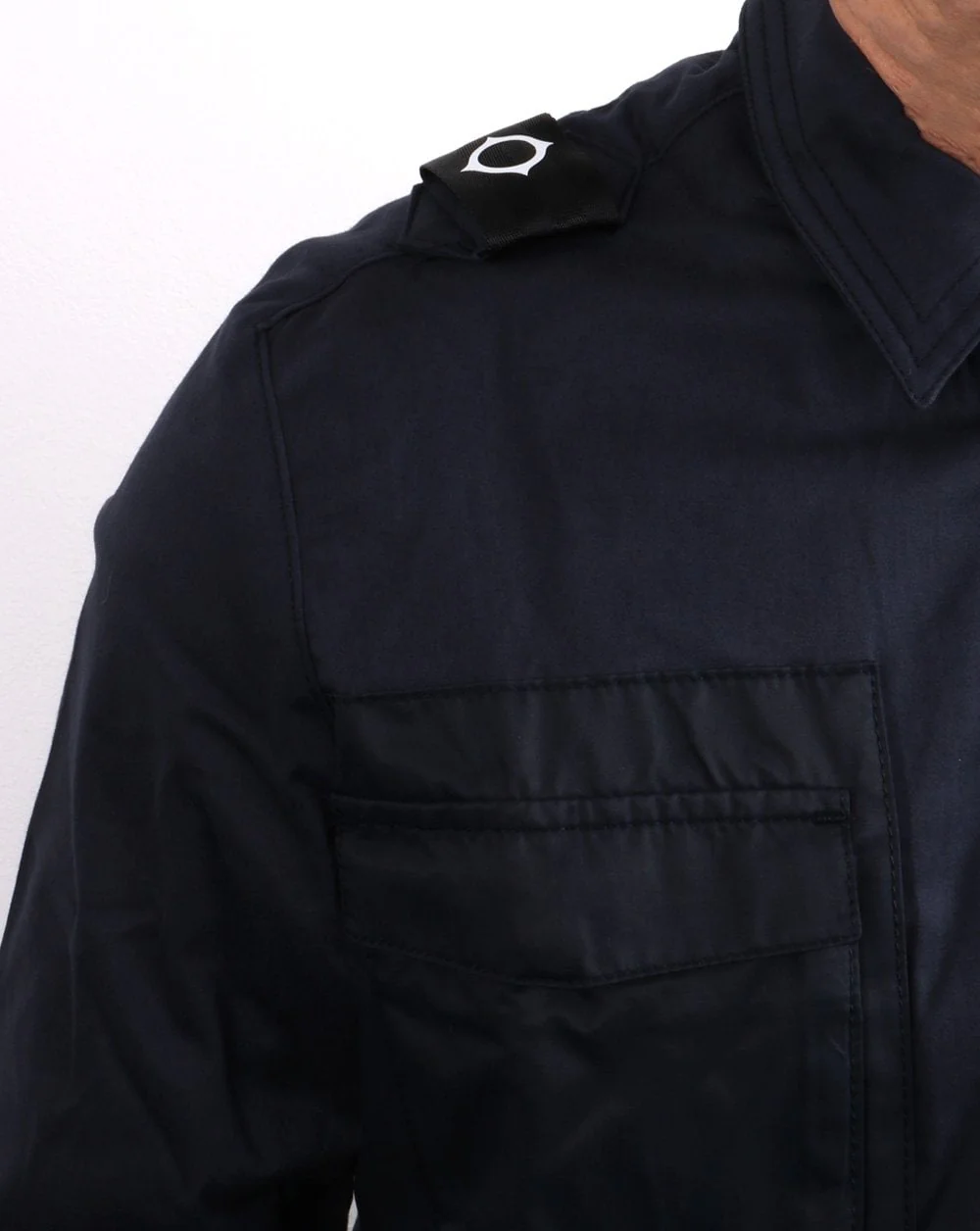 Ma.strum Zip Through Overshirt Navy - Image 3