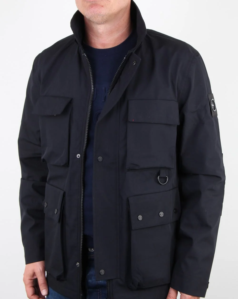 Marshall Artist 3l Bonded Field Jacket Navy - Image 3