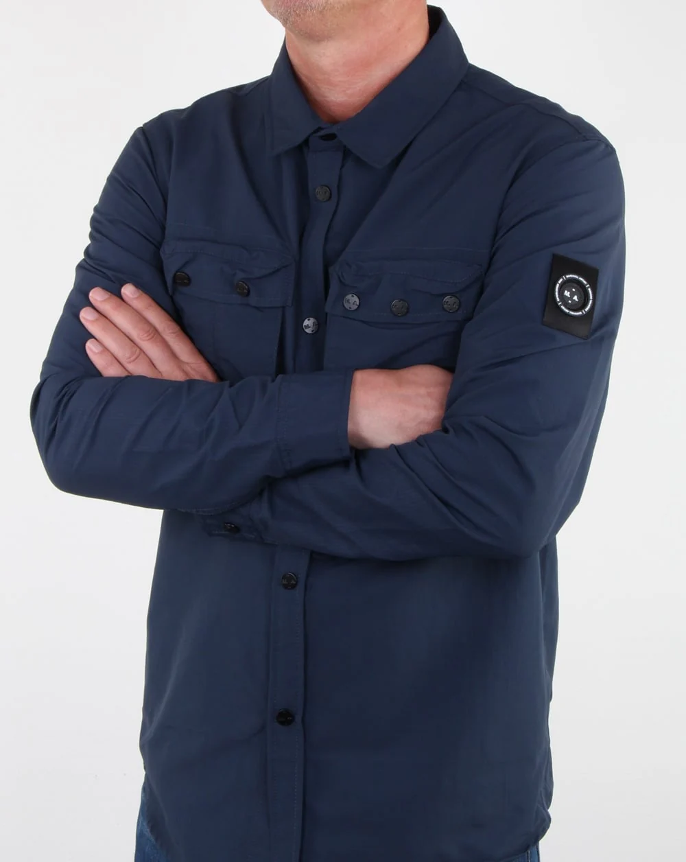 Marshall Artist 60 40 Hiking Overshirt Navy - Image 2