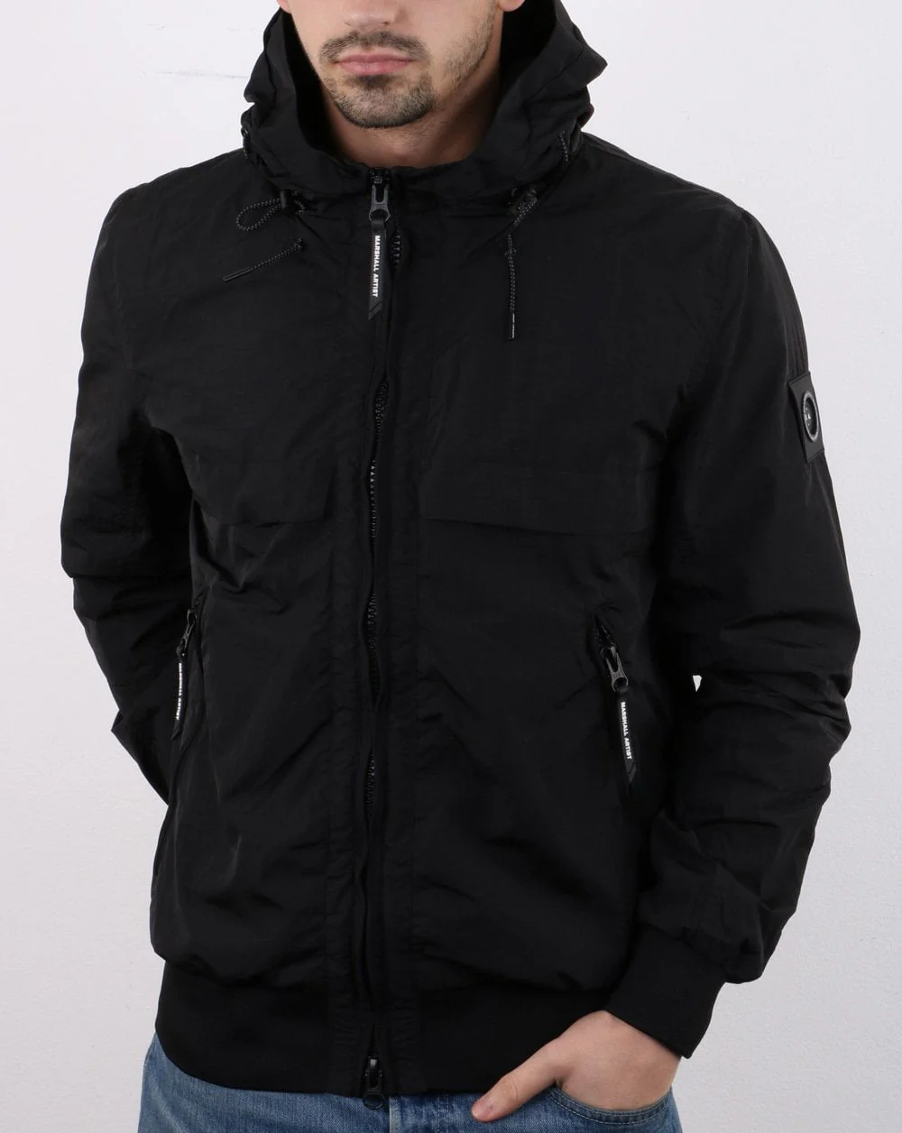 Marshall Artist Articulated Bomber Jacket Black - Image 2