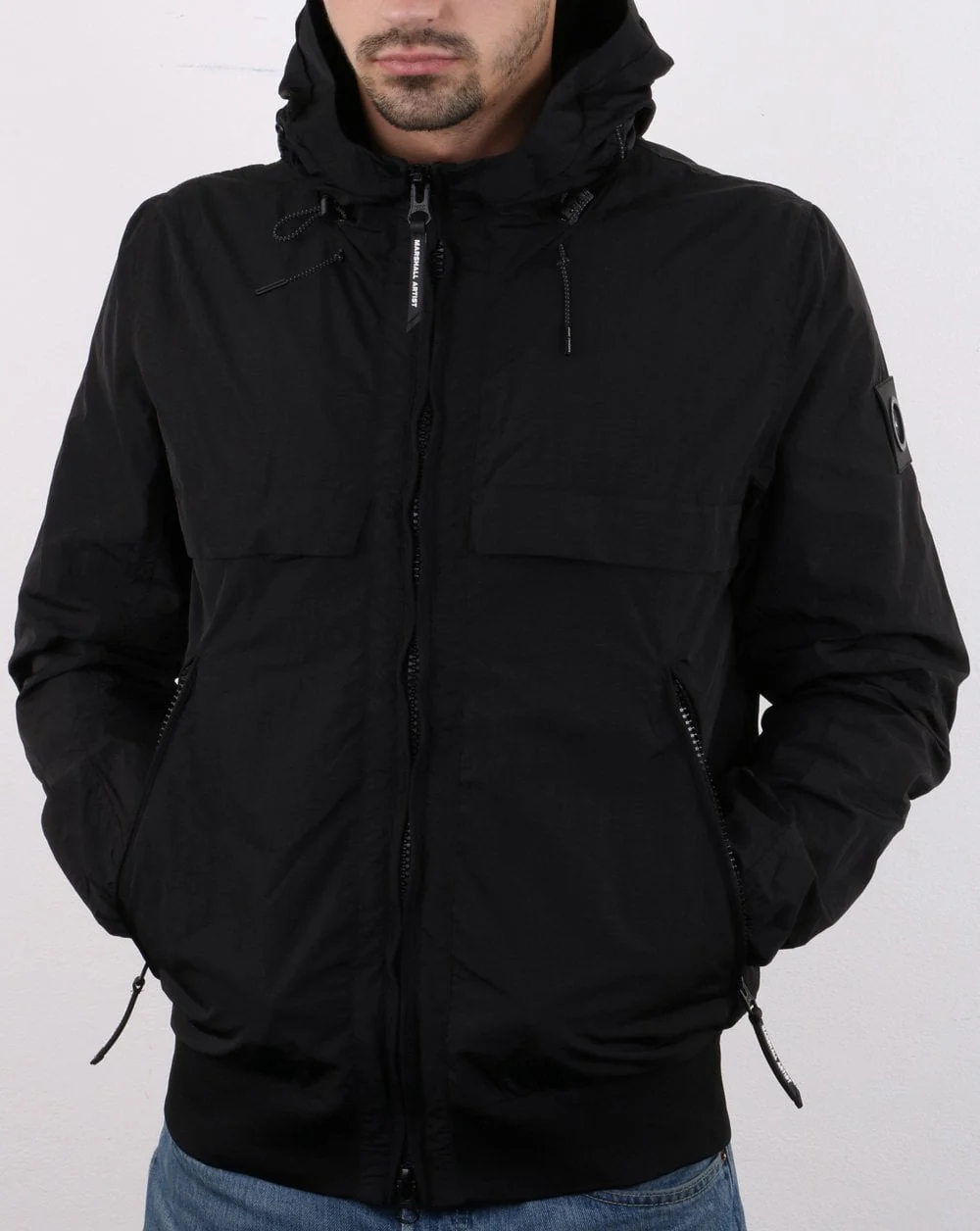 Marshall Artist Articulated Bomber Jacket Black - Image 3