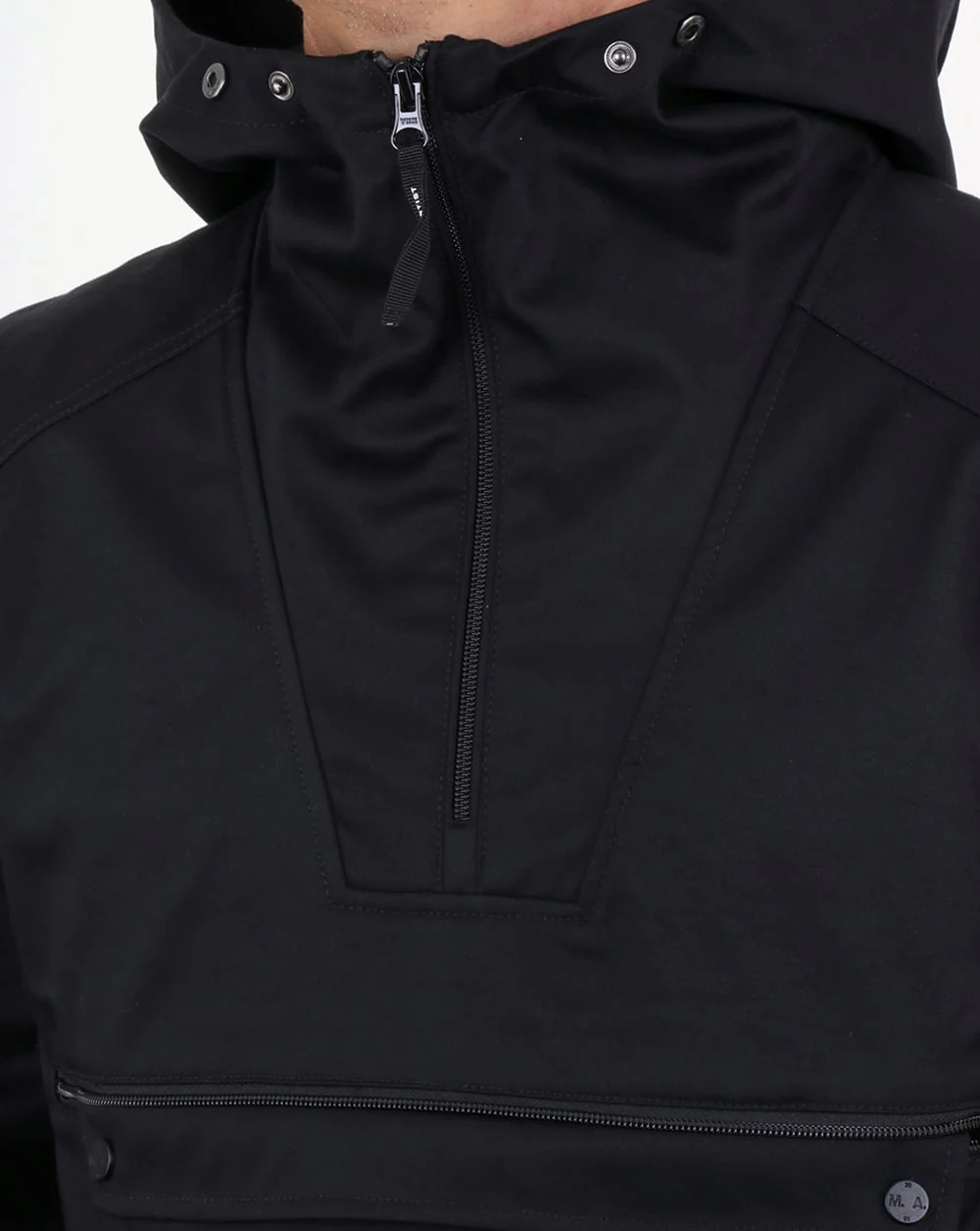 Marshall Artist British Microtwill 1/4 zip jacket Navy - Image 2