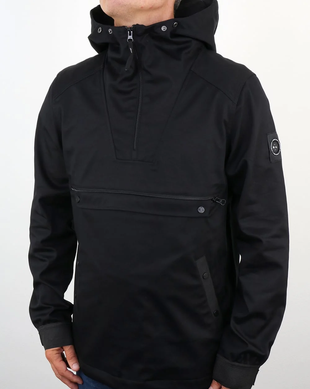 Marshall Artist British Microtwill 1/4 zip jacket Navy - Image 4