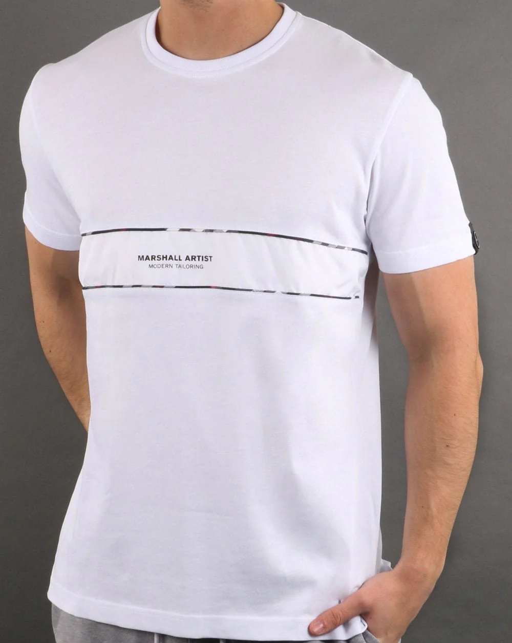 Marshall Artist Casa Check T-shirt White - Image 2