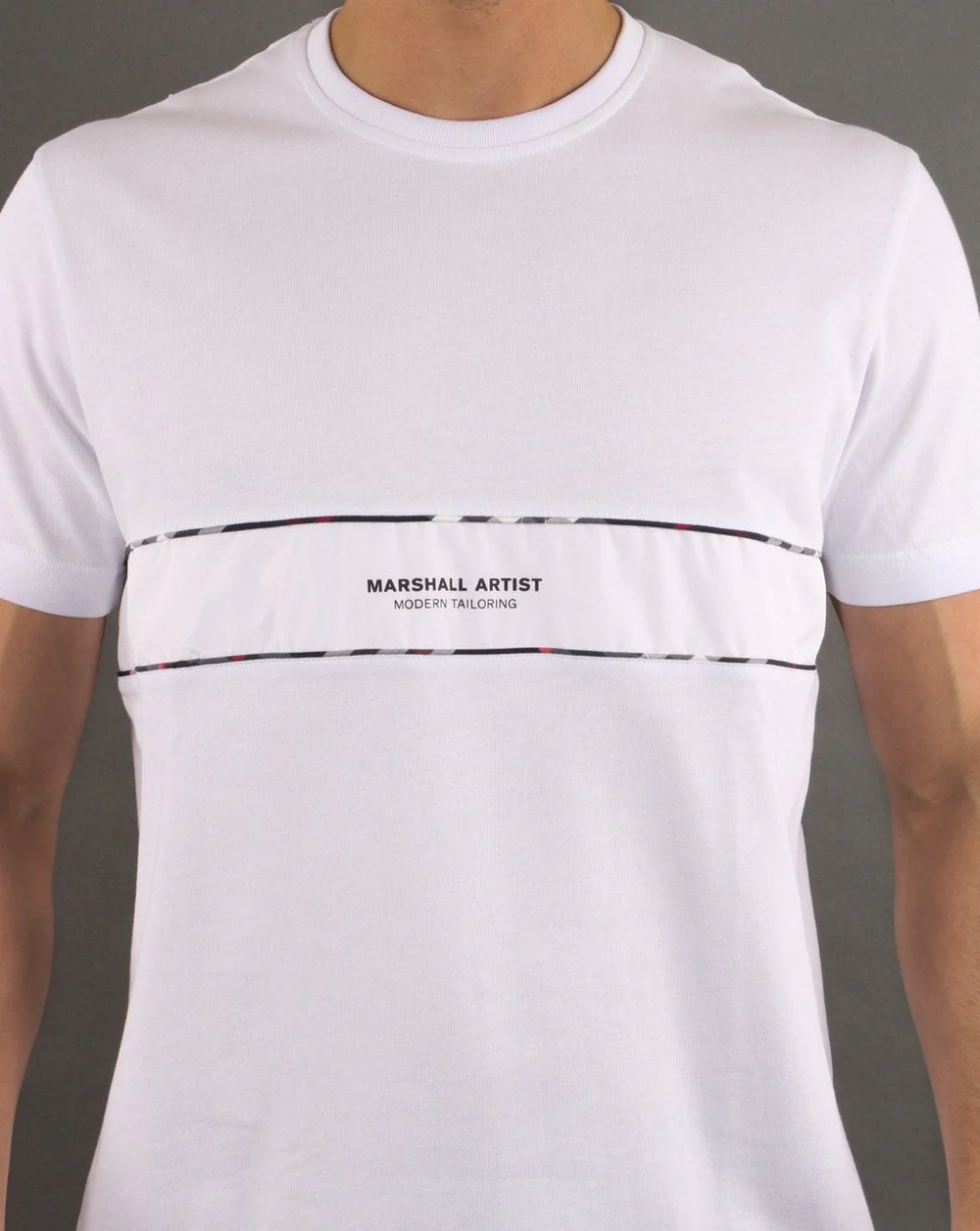 Marshall Artist Casa Check T-shirt White - Image 3