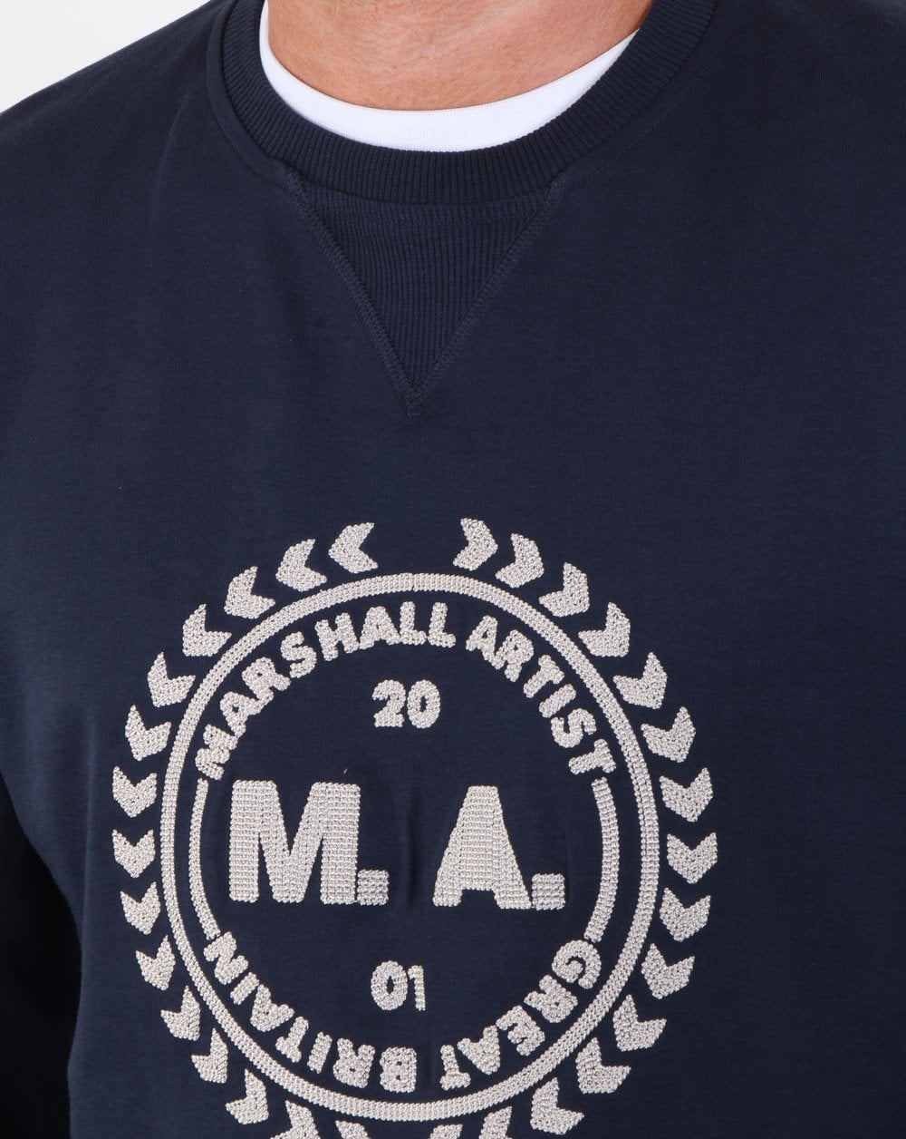 Marshall Artist Casually Crafted Sweatshirt Navy - Image 2
