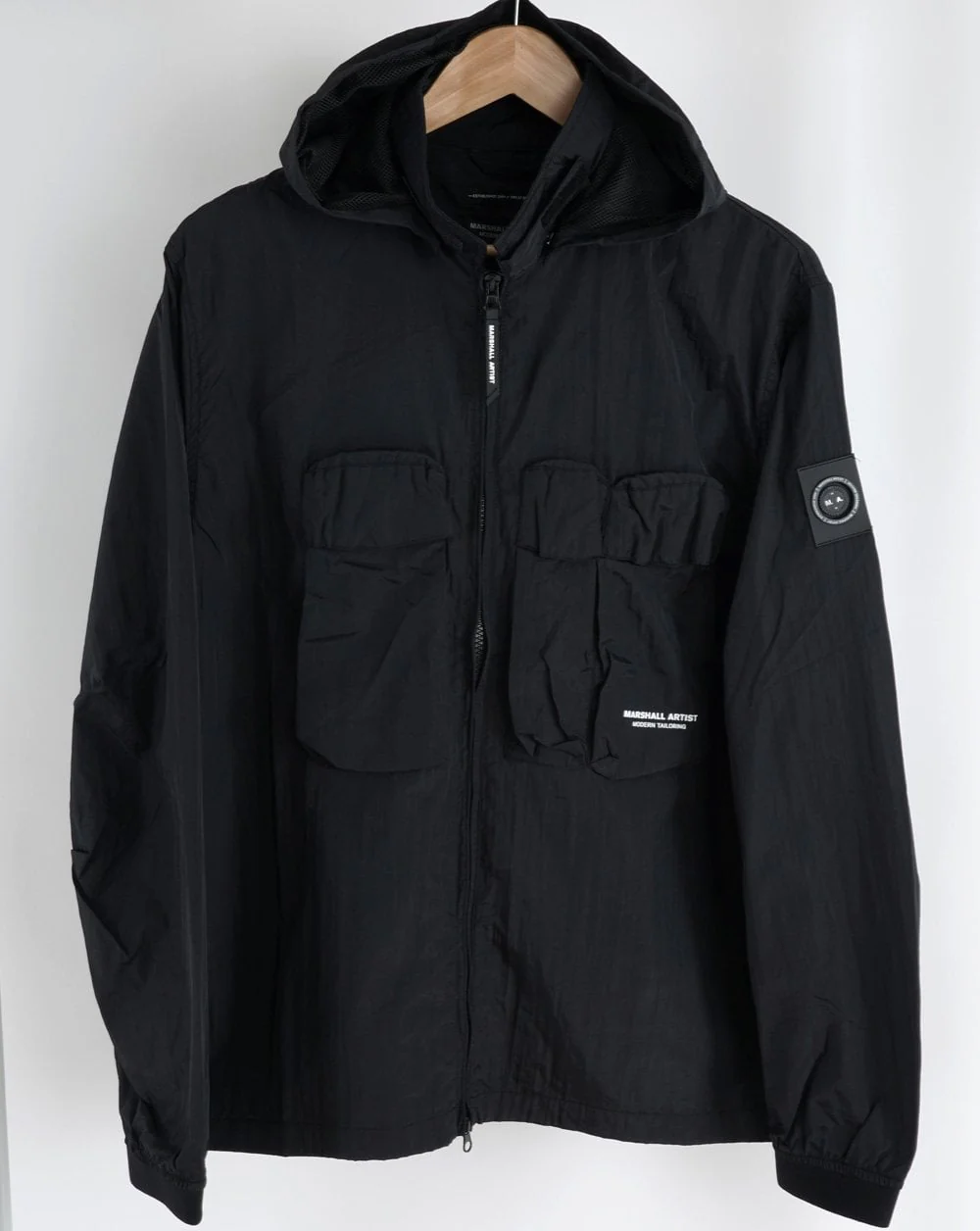 Marshall Artist Detachable Hooded Overshirt Black - Image 3