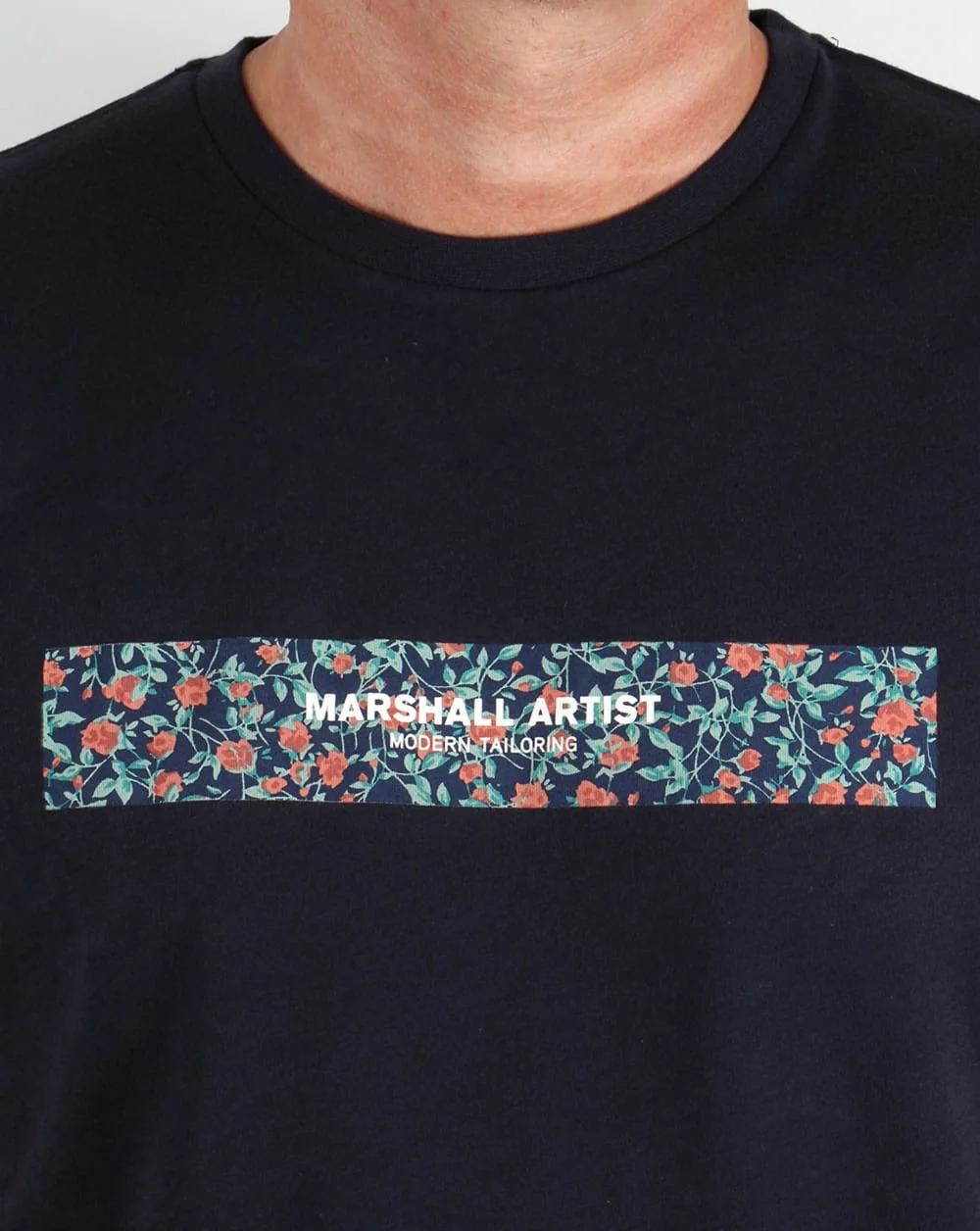 Marshall Artist Floral Box T-shirt Midnight Navy - Image 2