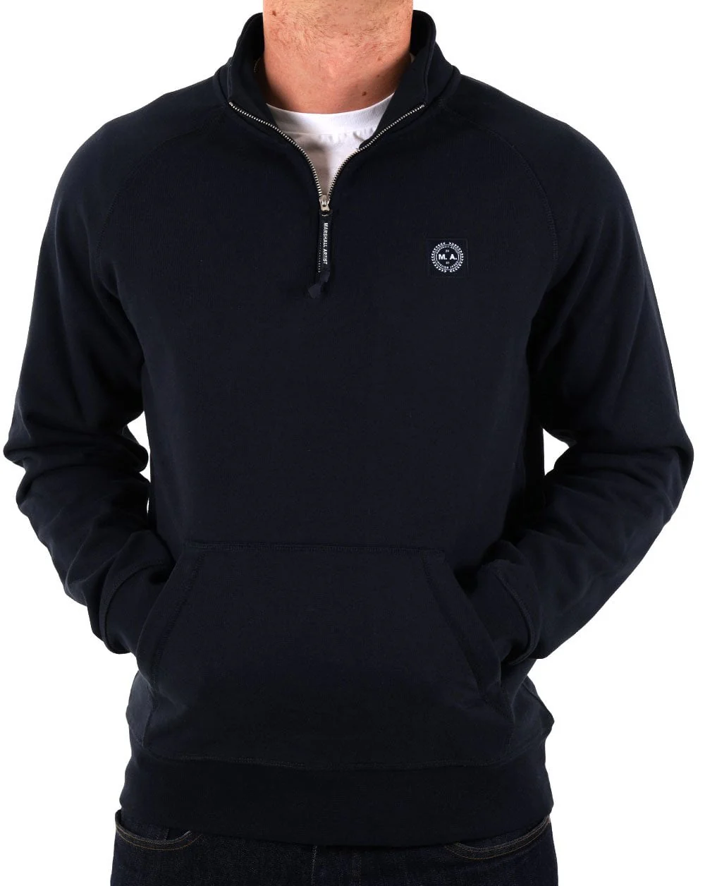 Marshall Artist Foundation 1/4 Zip Sweat Navy - Image 3