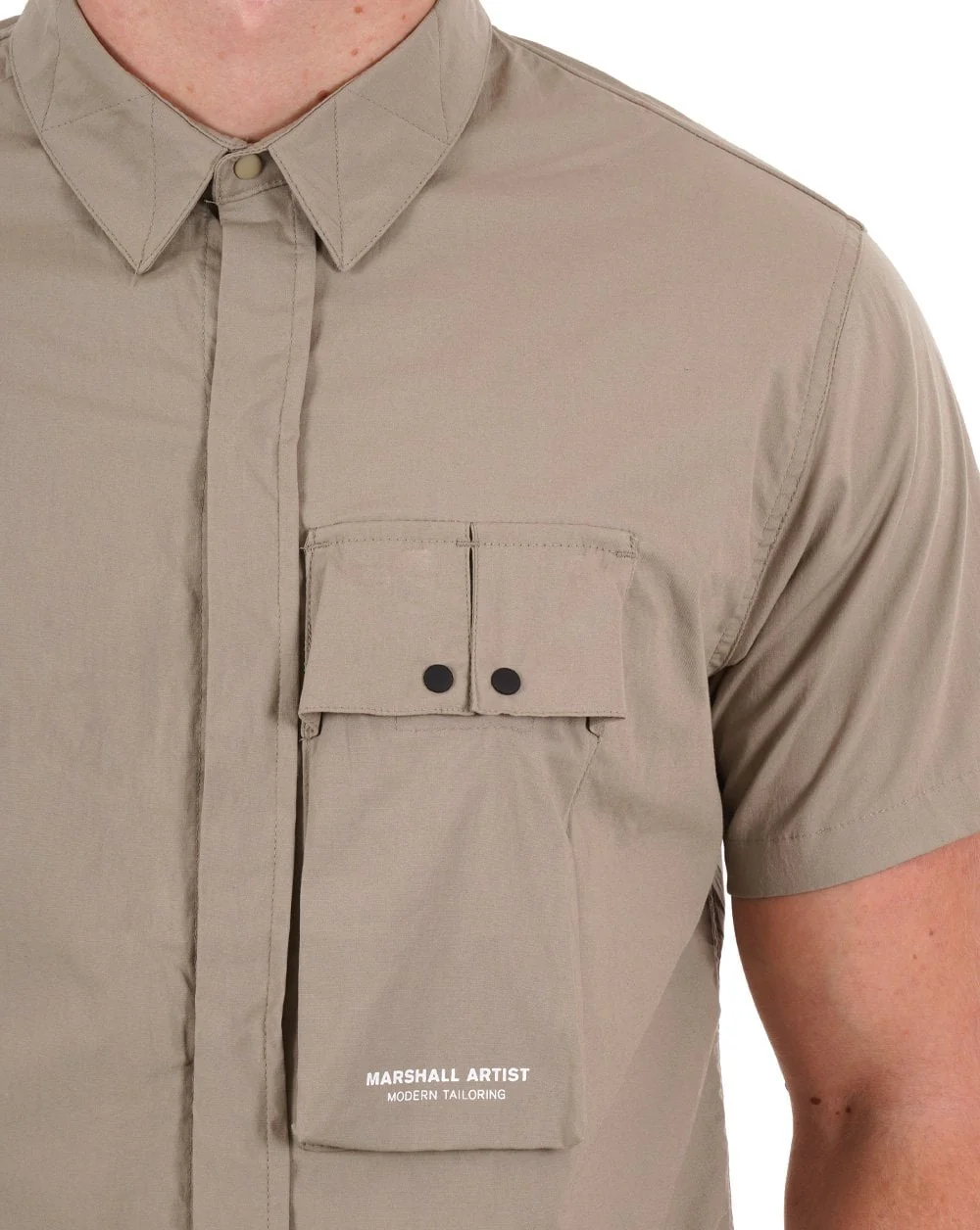 Marshall Artist Gaberdine SS Shirt Clay - Image 2