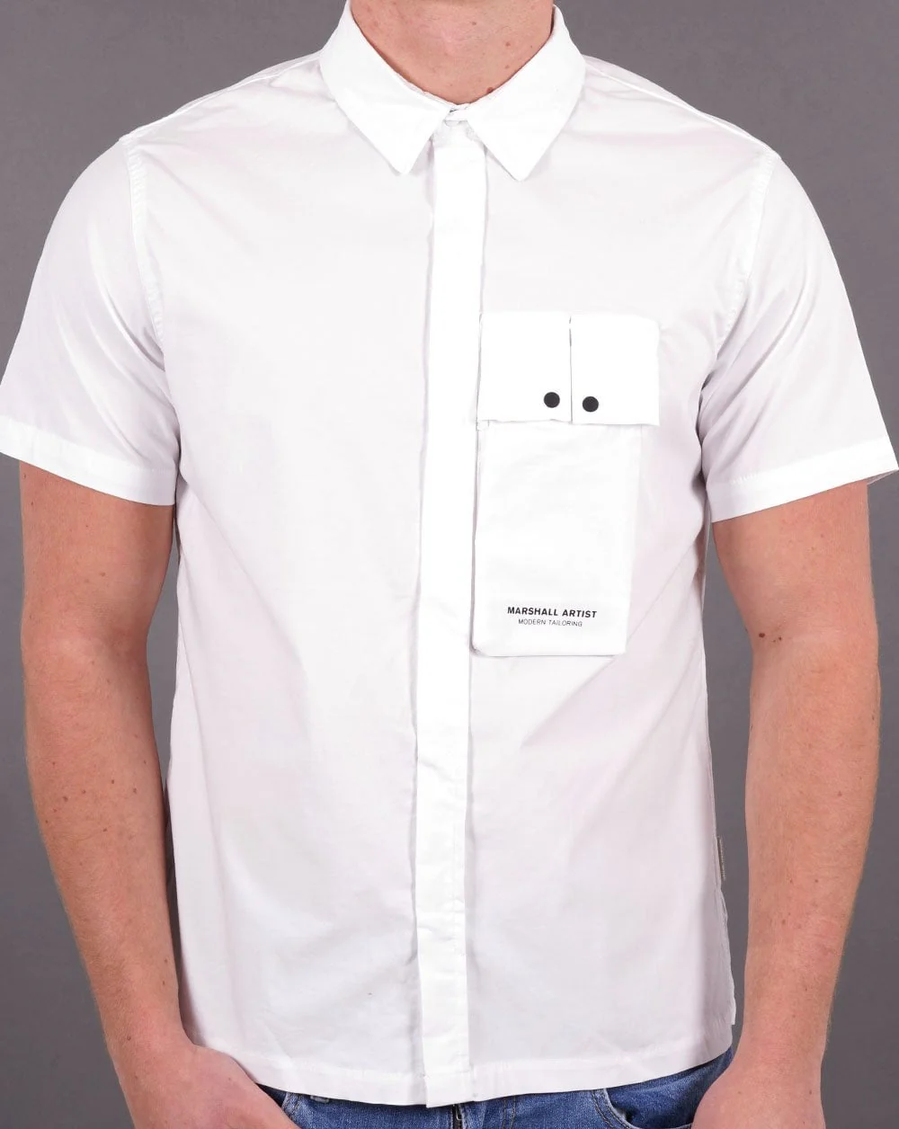 Marshall Artist Gaberdine SS Shirt White - Image 3