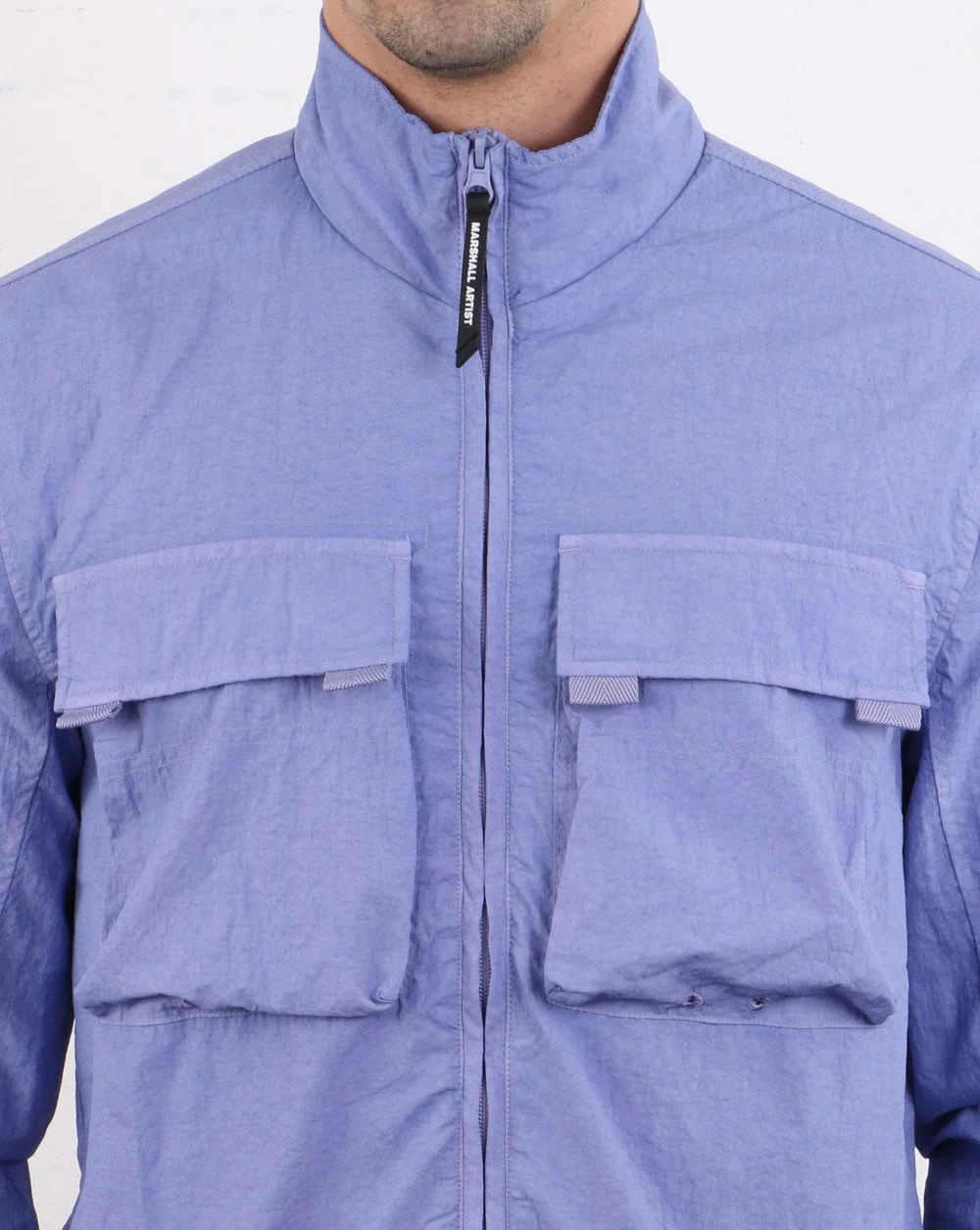 Marshall Artist Garment Dyed Parachute Overshirt Lilac - Image 4