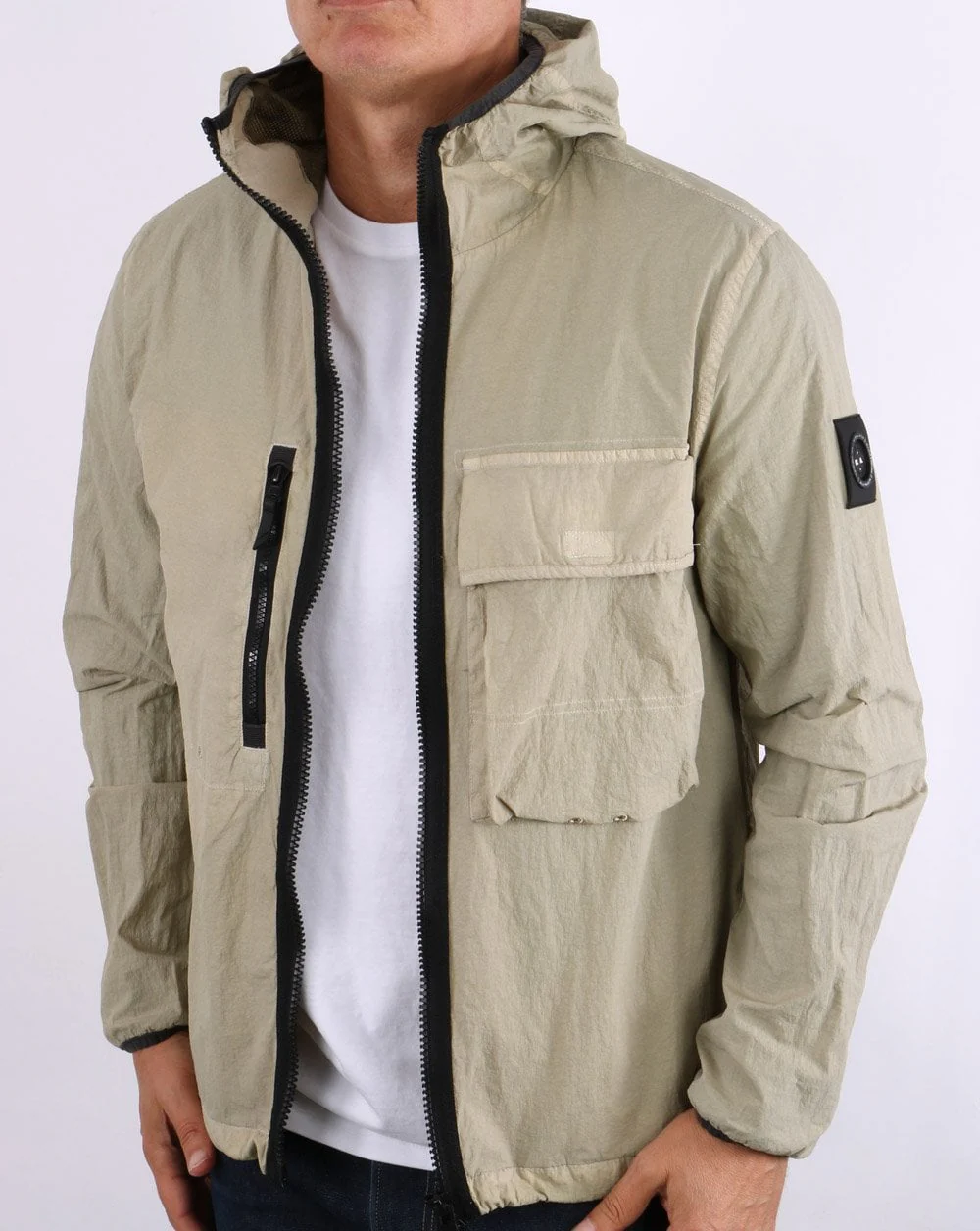 Marshall Artist Gd Hooded Overshirt Stone - Image 2