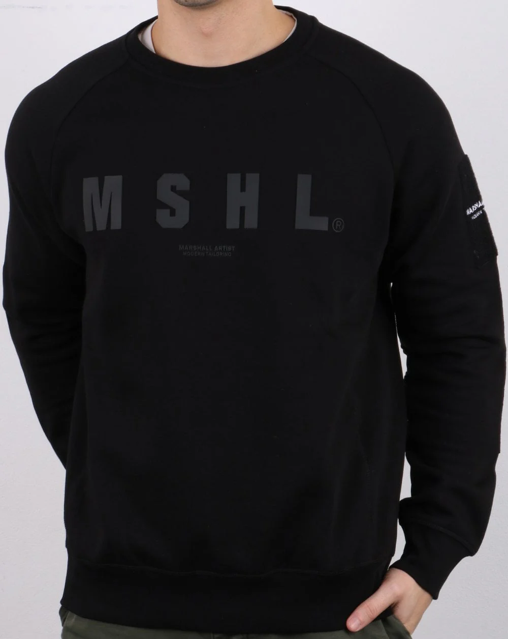 Marshall Artist Hybrid Tech Sweatshirt Black - Image 3