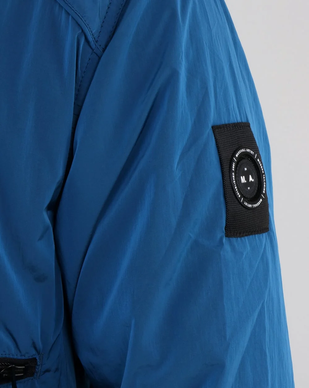 Marshall Artist Liquid Nylon Half Zip Jacket Cyan - Image 3