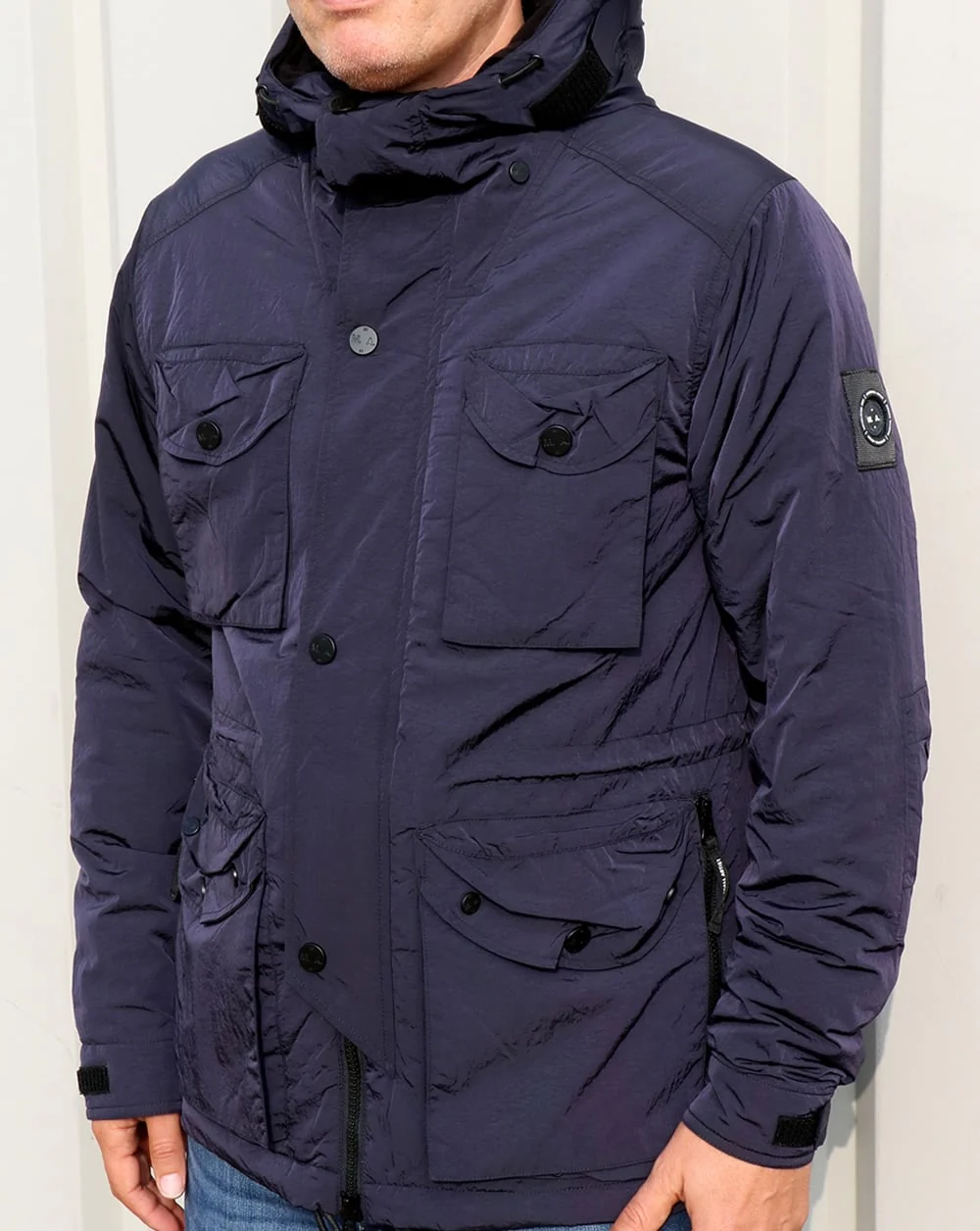 Marshall Artist Liquid Nylon Snow Parka Navy - Image 2