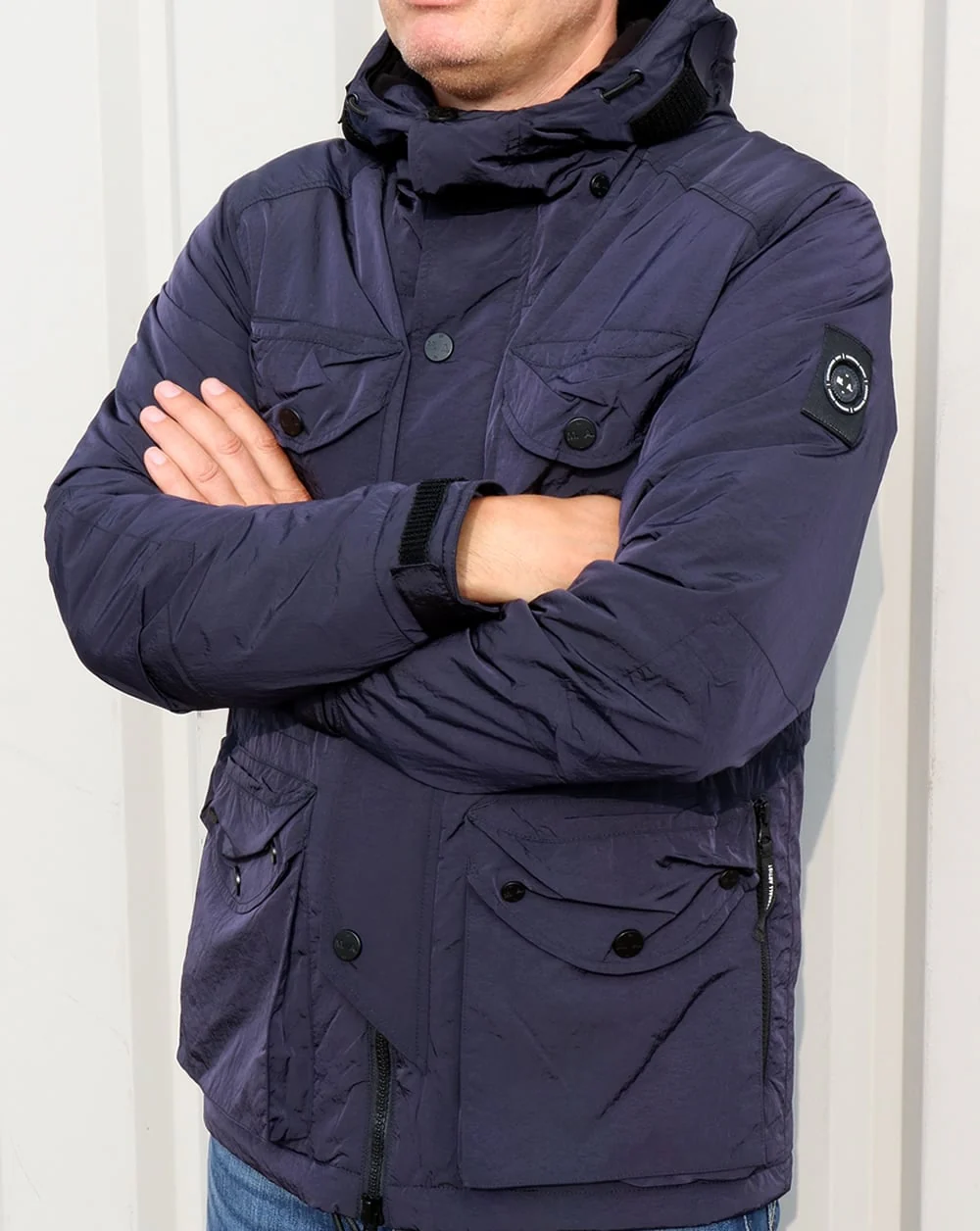 Marshall Artist Liquid Nylon Snow Parka Navy - Image 3