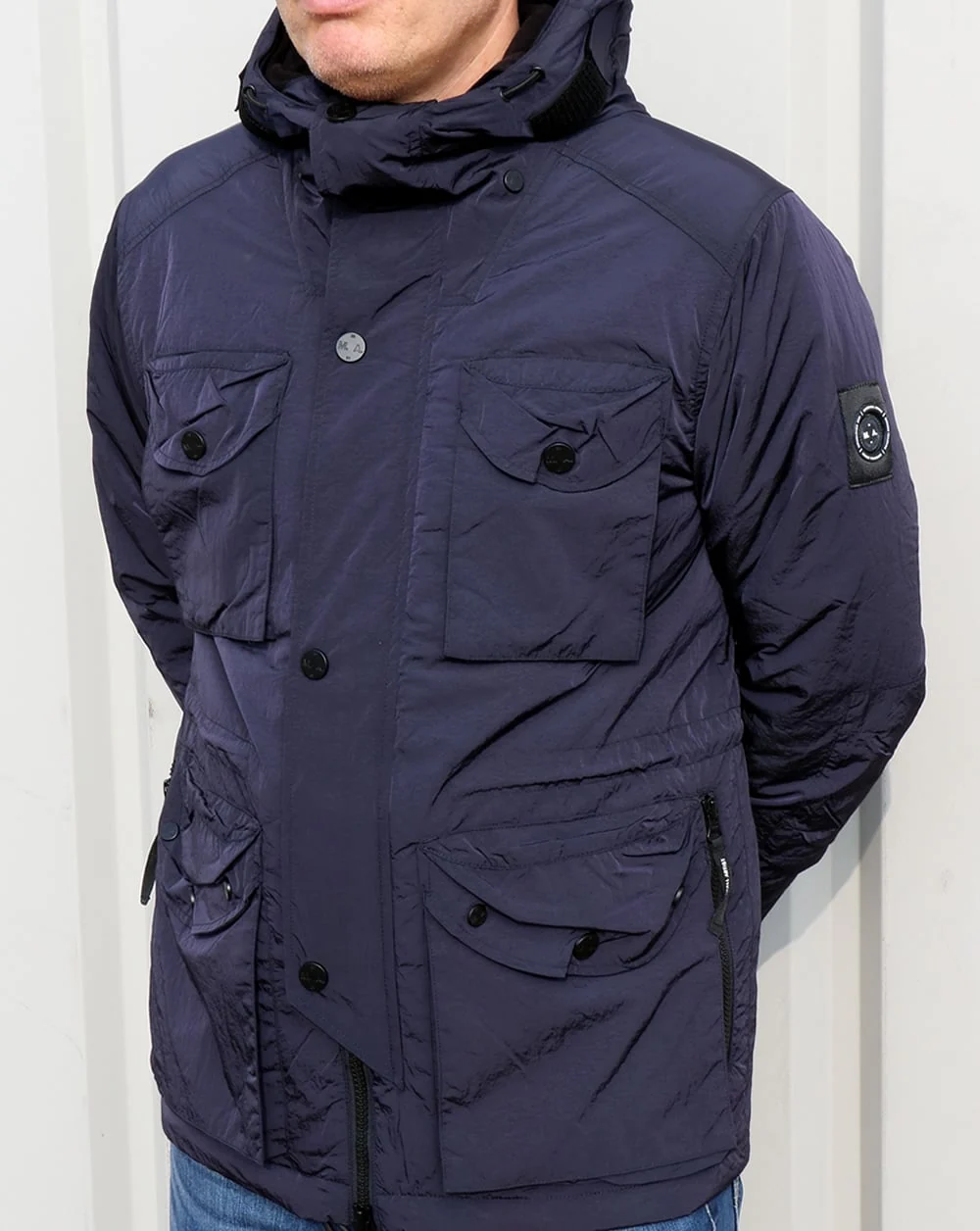 Marshall Artist Liquid Nylon Snow Parka Navy - Image 4