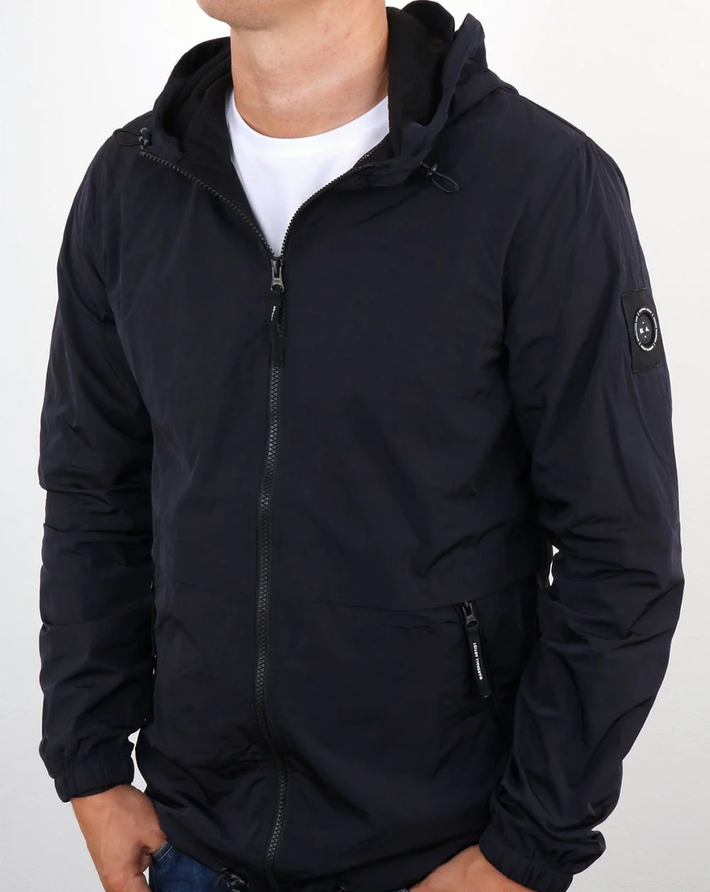 Marshall Artist Liquid Nylon Windrunner Navy - Image 3