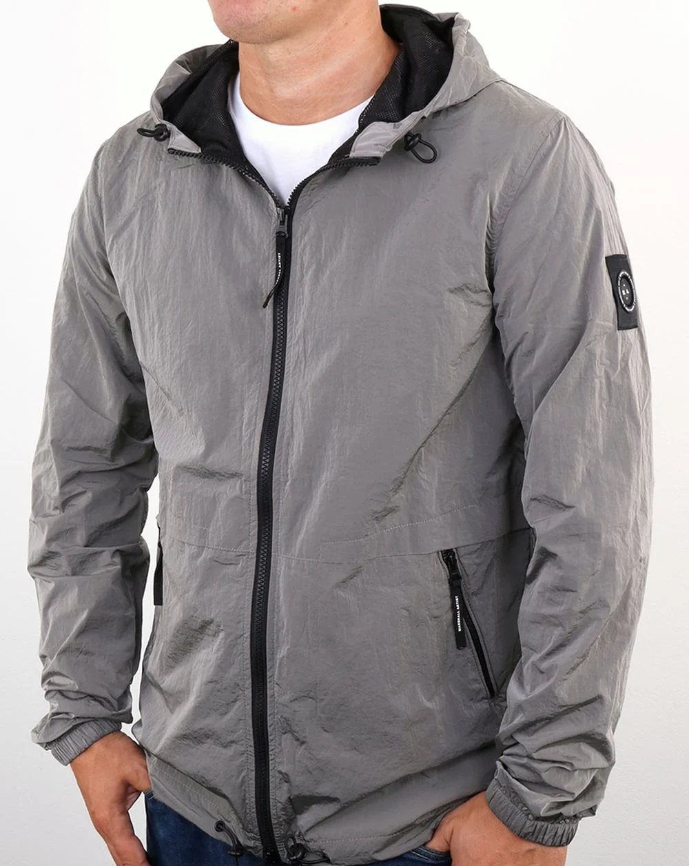 Marshall Artist Liquid Nylon Windrunner Silver Grey - Image 2