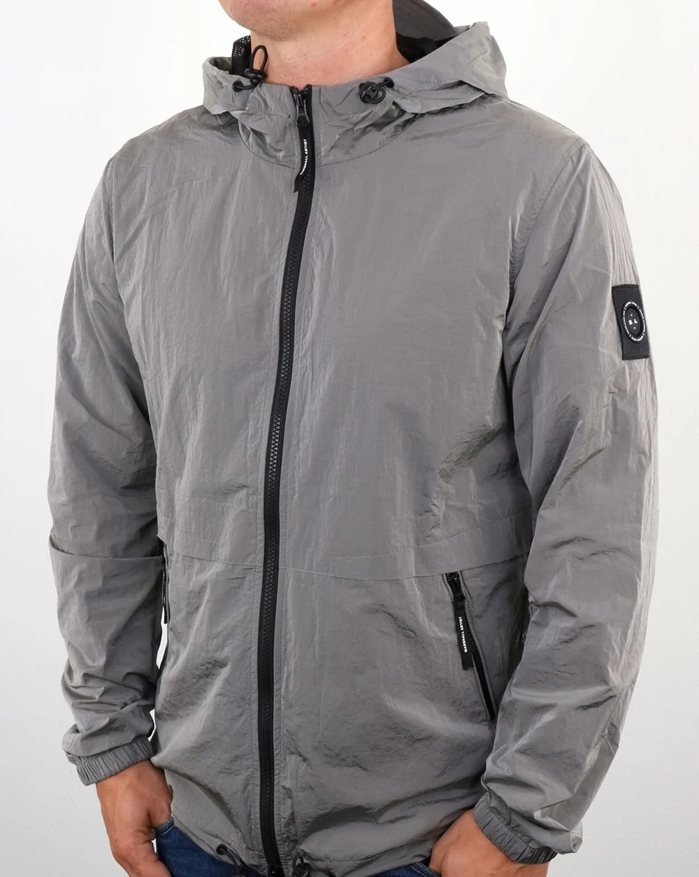 Marshall Artist Liquid Nylon Windrunner Silver Grey - Image 4