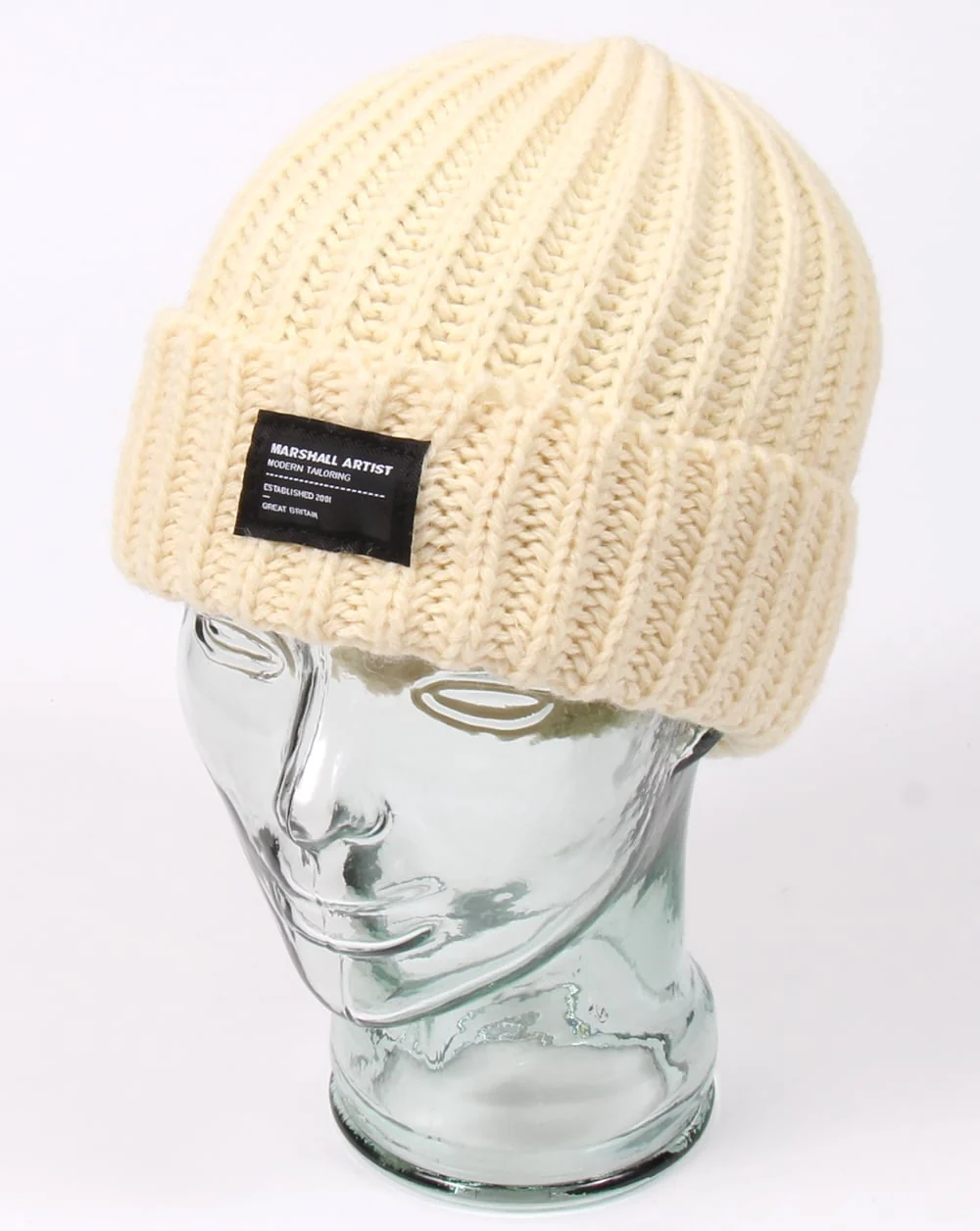 Marshall Artist Made In England Wool Beanie Winter White